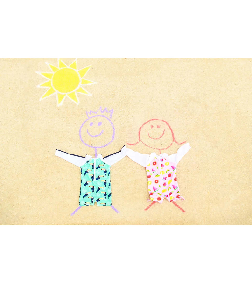 Snapper Rock Girls' Fruit Fiesta Long Sleeve Sunsuit (Baby) - Image 3