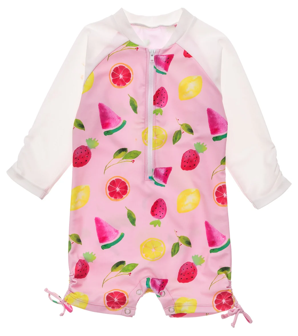 Snapper Rock Girls' Fruit Fiesta Long Sleeve Sunsuit (Baby) - Image 6
