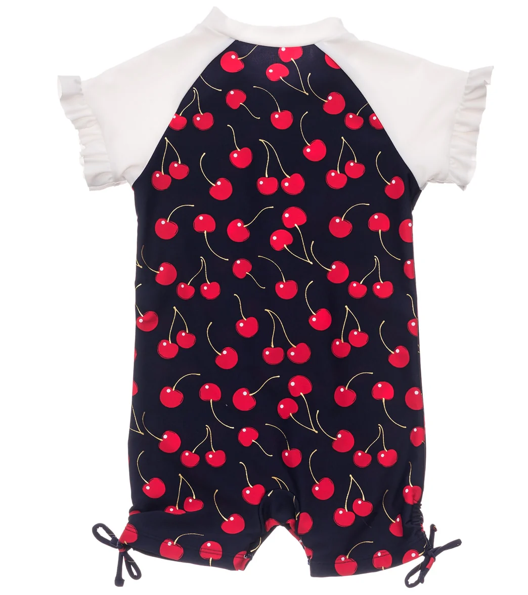 Snapper Rock Girls' Ma Cheri Short Sleeve Ruffle Sunsuit (Baby, Toddler) - Image 2