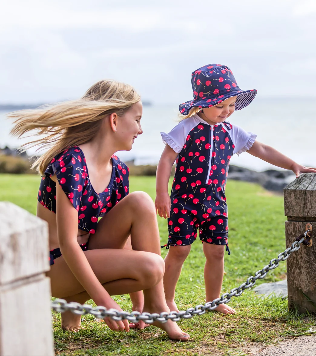 Snapper Rock Girls' Ma Cheri Short Sleeve Ruffle Sunsuit (Baby, Toddler) - Image 4