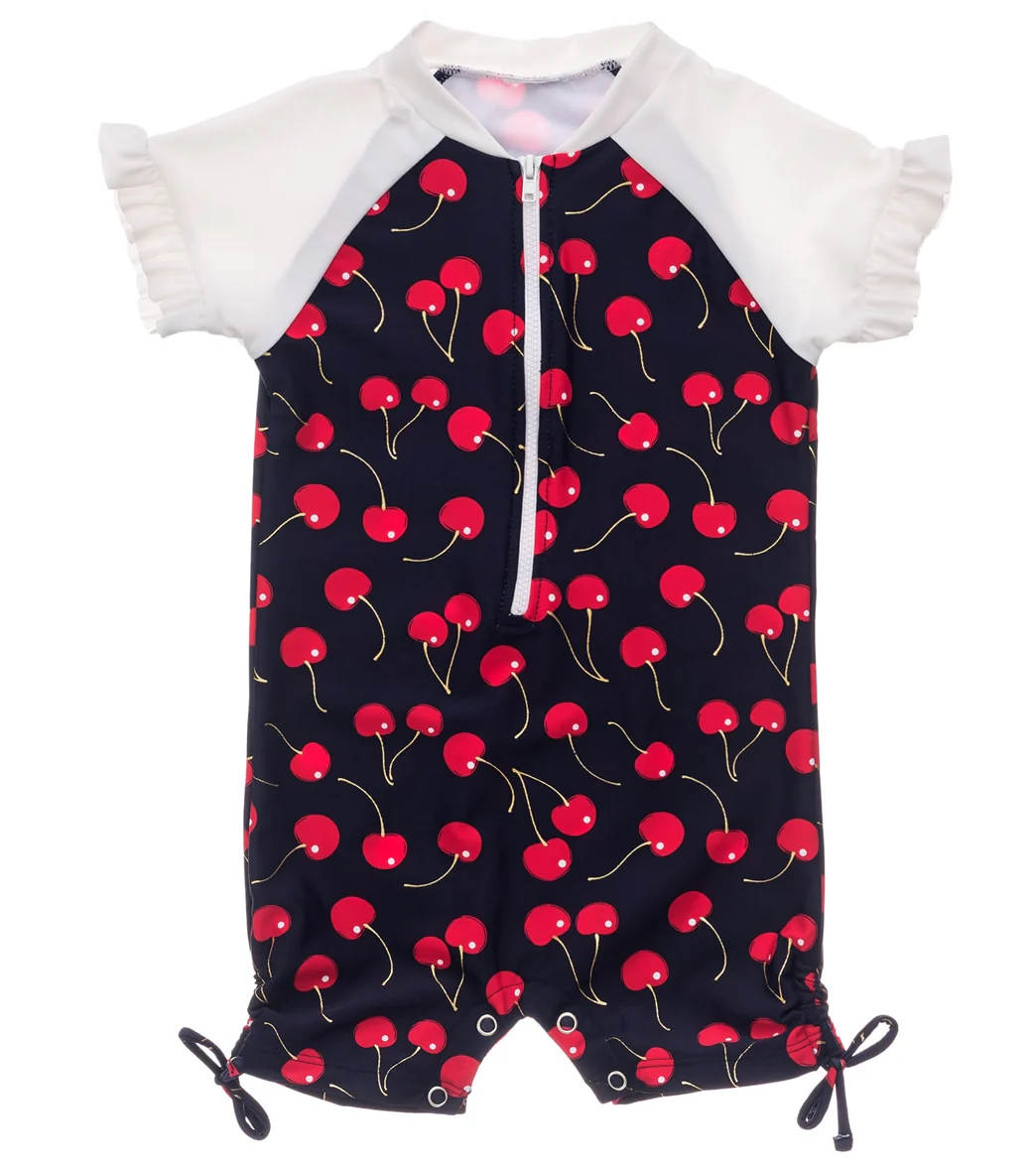 Snapper Rock Girls' Ma Cheri Short Sleeve Ruffle Sunsuit (Baby, Toddler) - Image 6