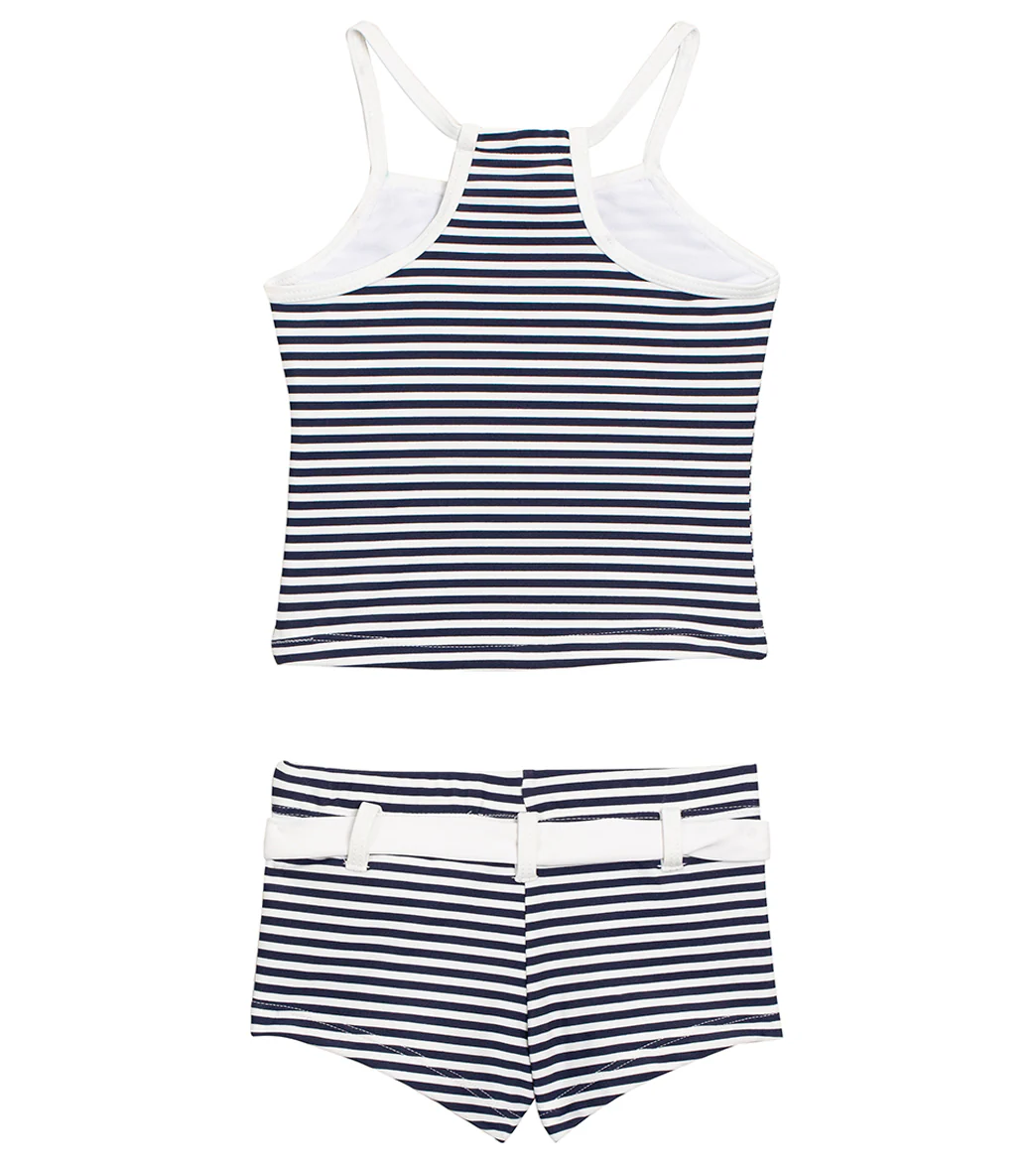 Snapper Rock Girls' Nautical Stripe Classic Two Piece Tankini Set (Toddler, Little Kid, Big Kid) - Image 2