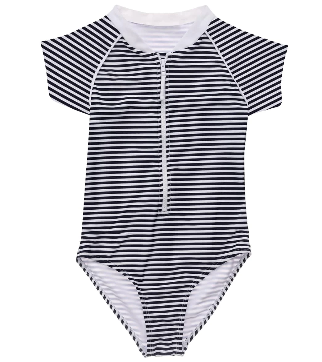 Snapper Rock Girls' Nautical Stripe Short Sleeve One Piece Surf Suit (Toddler, Little Kid, Big Kid) - Image 6
