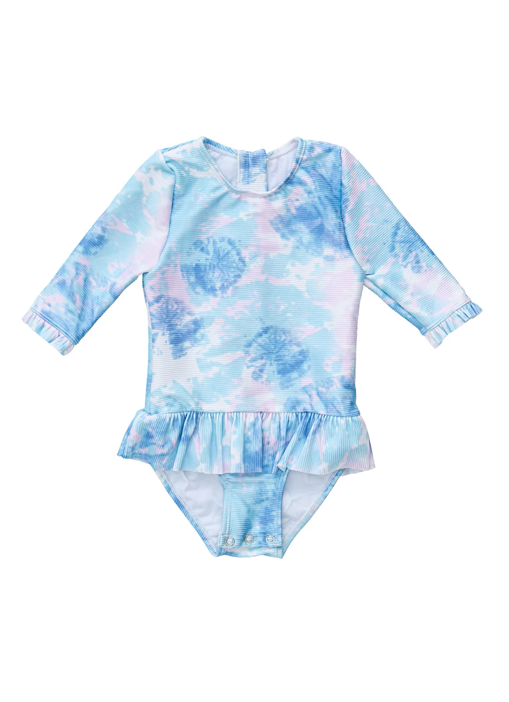 Snapper Rock Girls' Sky Dye 3/4 Sleeve Surf Suit (Baby, Toddler) - Image 9