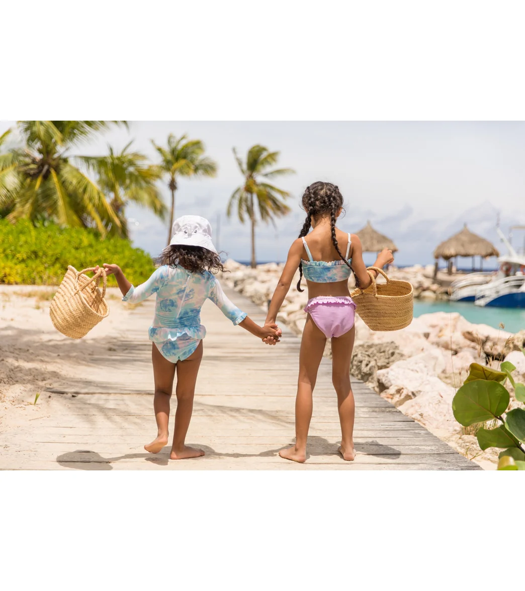 Snapper Rock Girls' Sky Dye Frilled Bandeau Bikini Set (Toddler, Little Kid, Big Kid) - Image 6