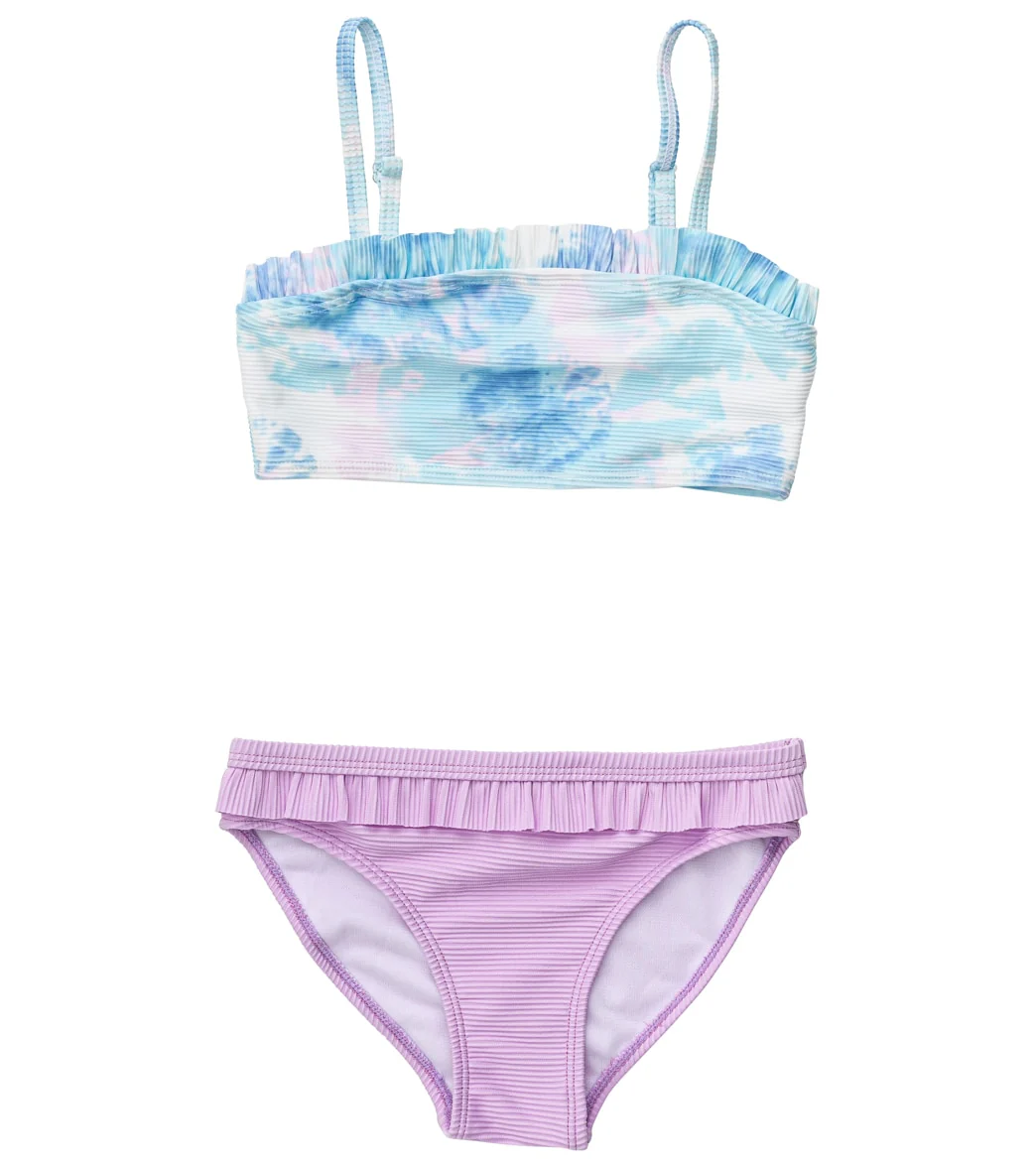 Snapper Rock Girls' Sky Dye Frilled Bandeau Bikini Set (Toddler, Little Kid, Big Kid) - Image 9