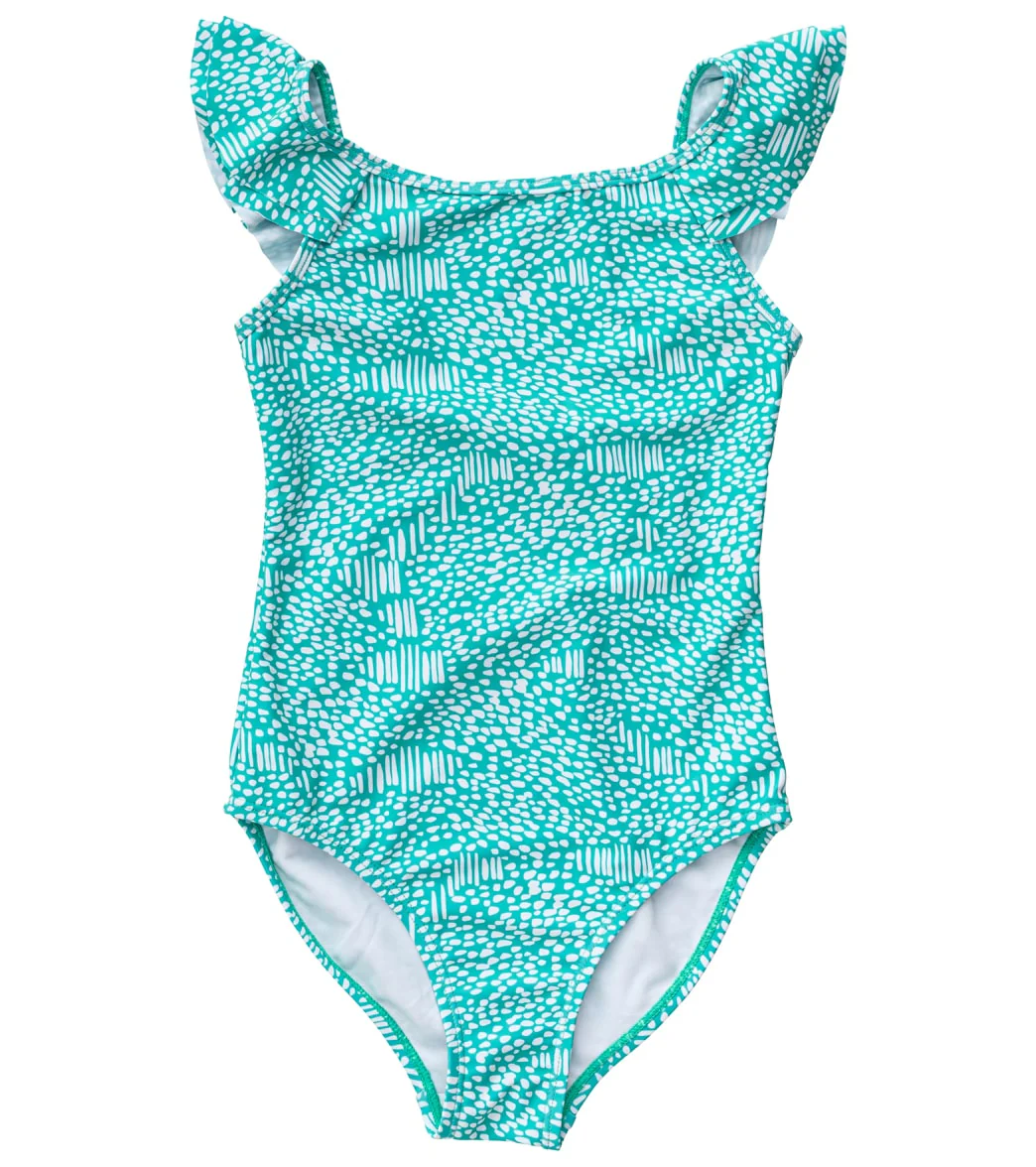 Snapper Rock Girls' Spearmint Spot Flutter Swimsuit (Toddler, Little Kid, Big Kid) - Image 9
