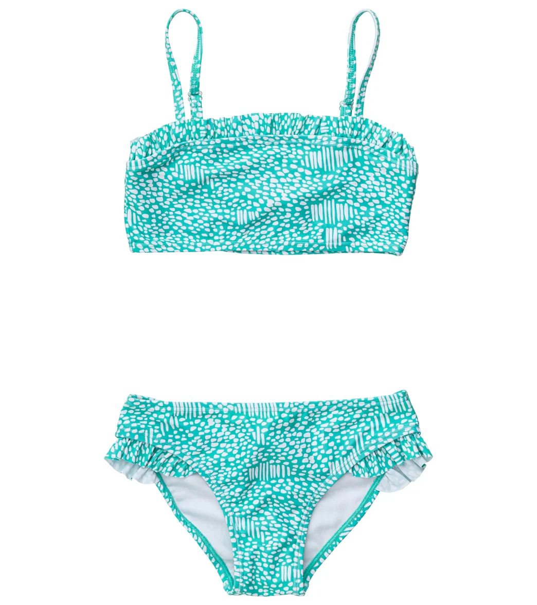 Snapper Rock Girls' Spearmint Spot Frilled Bandeau Bikini Set (Toddler, Little Kid, Big Kid) - Image 11