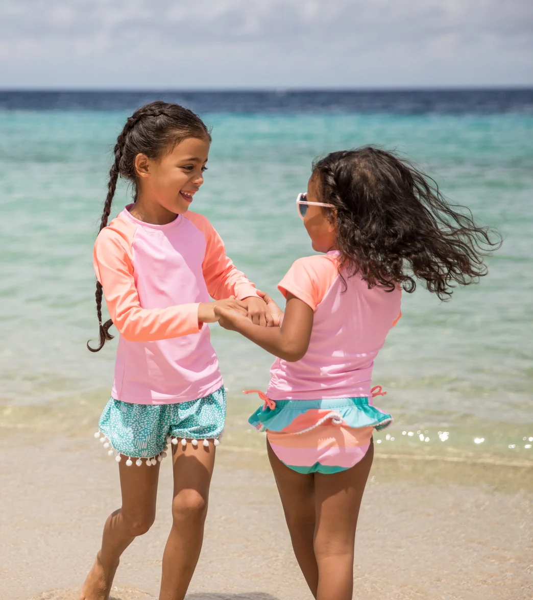 Snapper Rock Girls' Spearmint Spot Swim Shorts (Little Kid, Big Kid) - Image 3