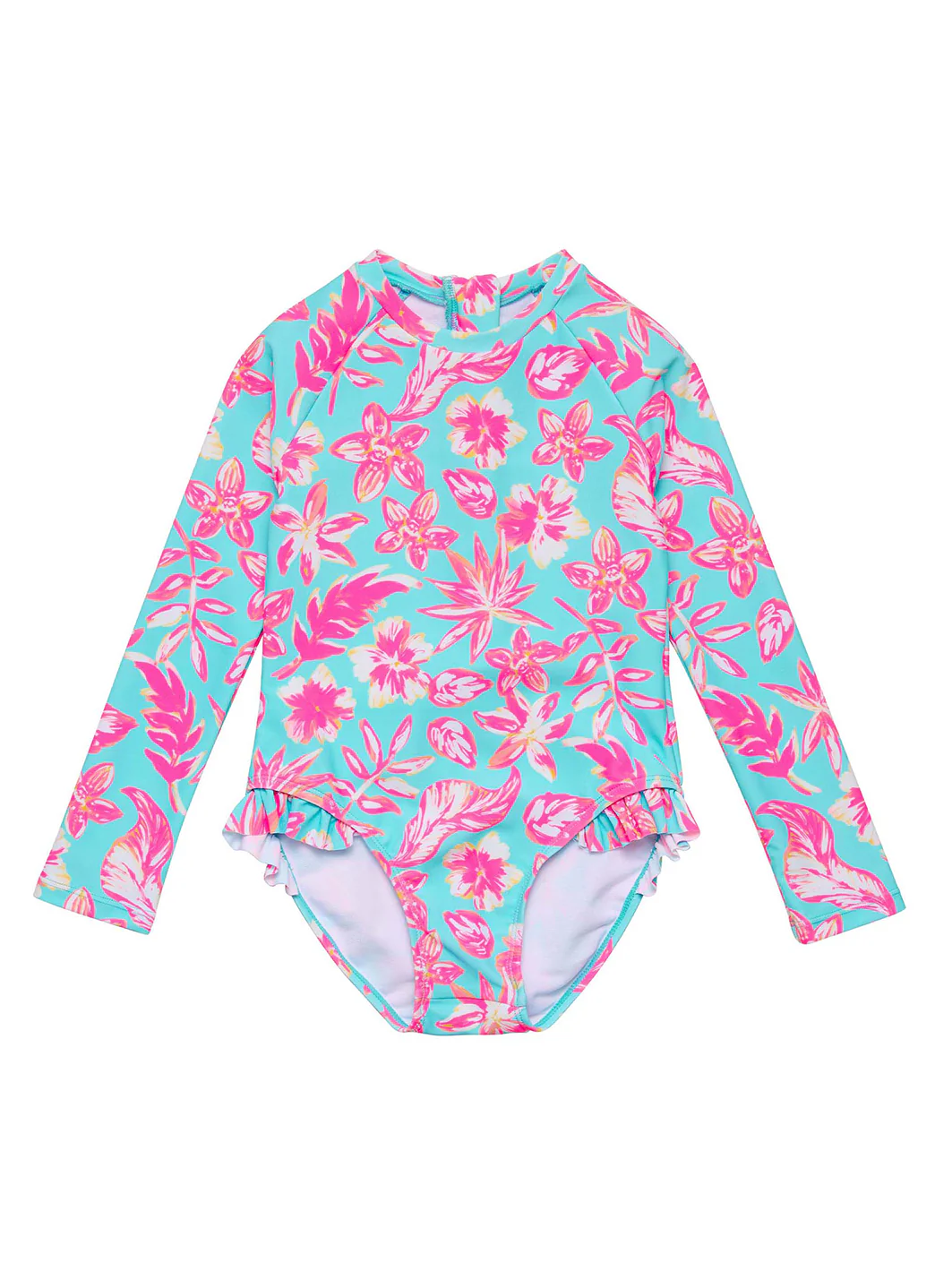 Snapper Rock Girls' Tropical Glow Sustainable One Piece Surf Suit (Toddler, Little Kid) - Image 2