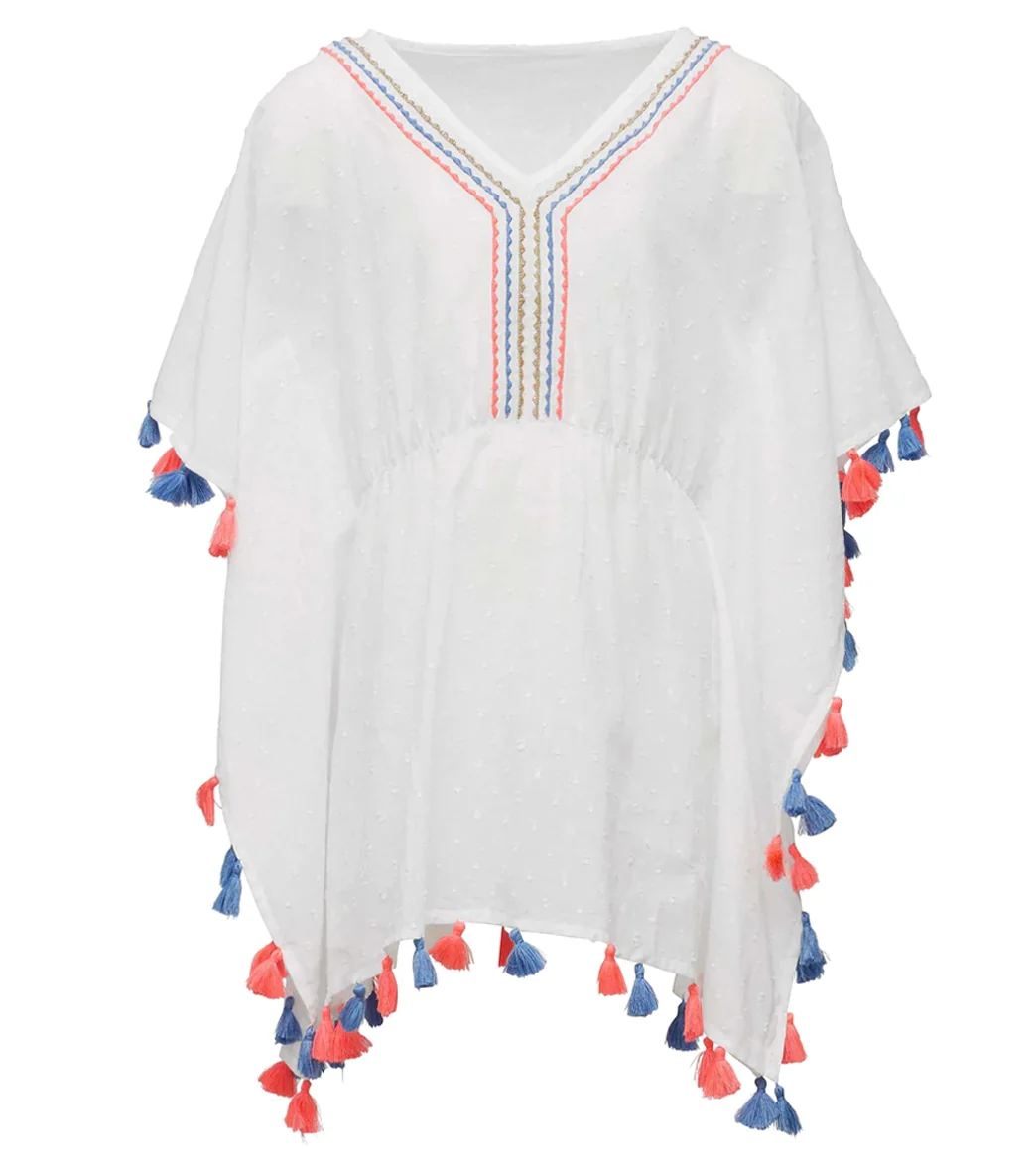 Snapper Rock Girls' White Sherbet Tassel Cover Up (Toddler, Little Kid, Big Kid) - Image 6