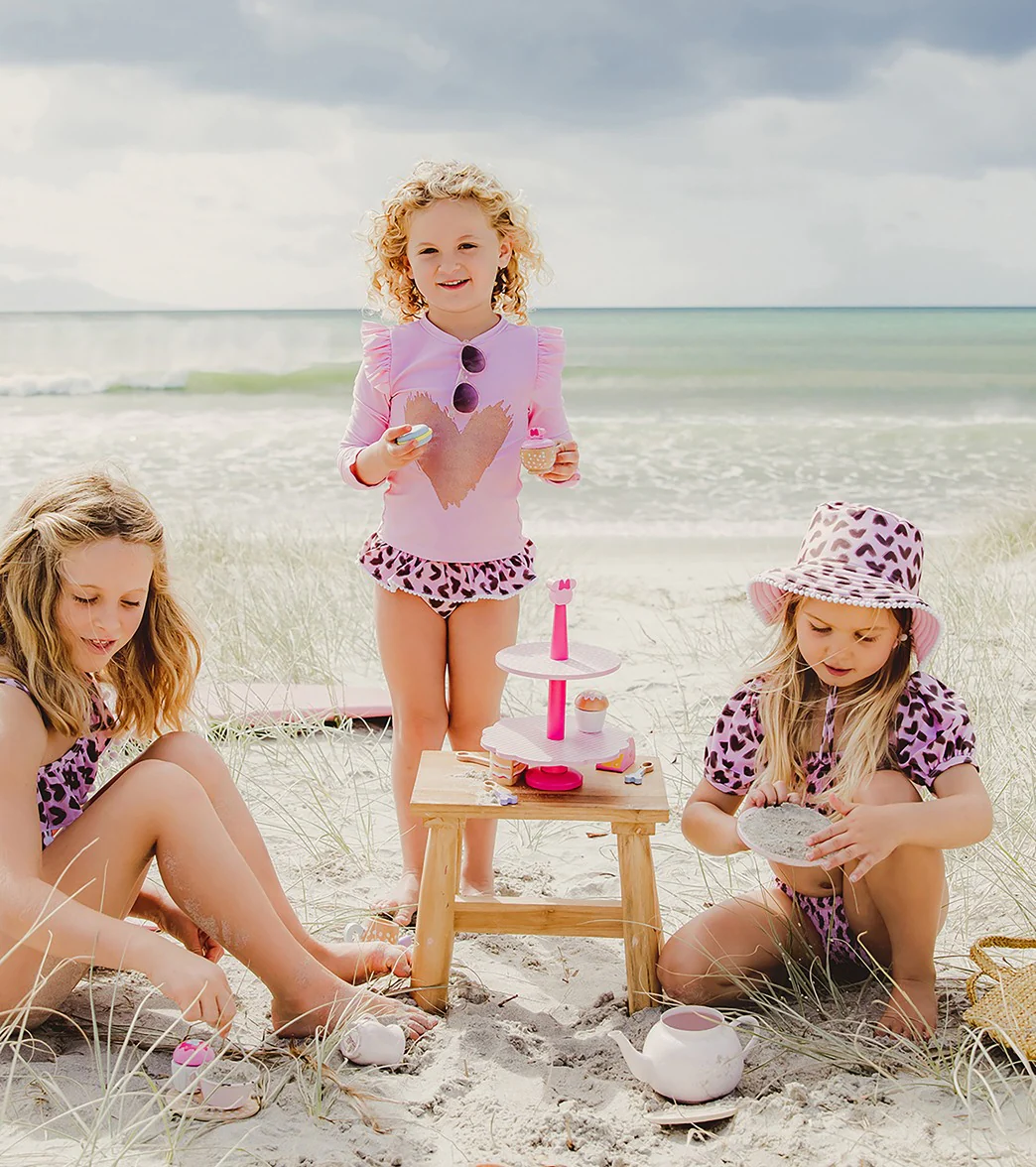 Snapper Rock Girls' Wild Love Long Sleeve Rash Guard Set (Baby, Toddler, Little Kid) - Image 4