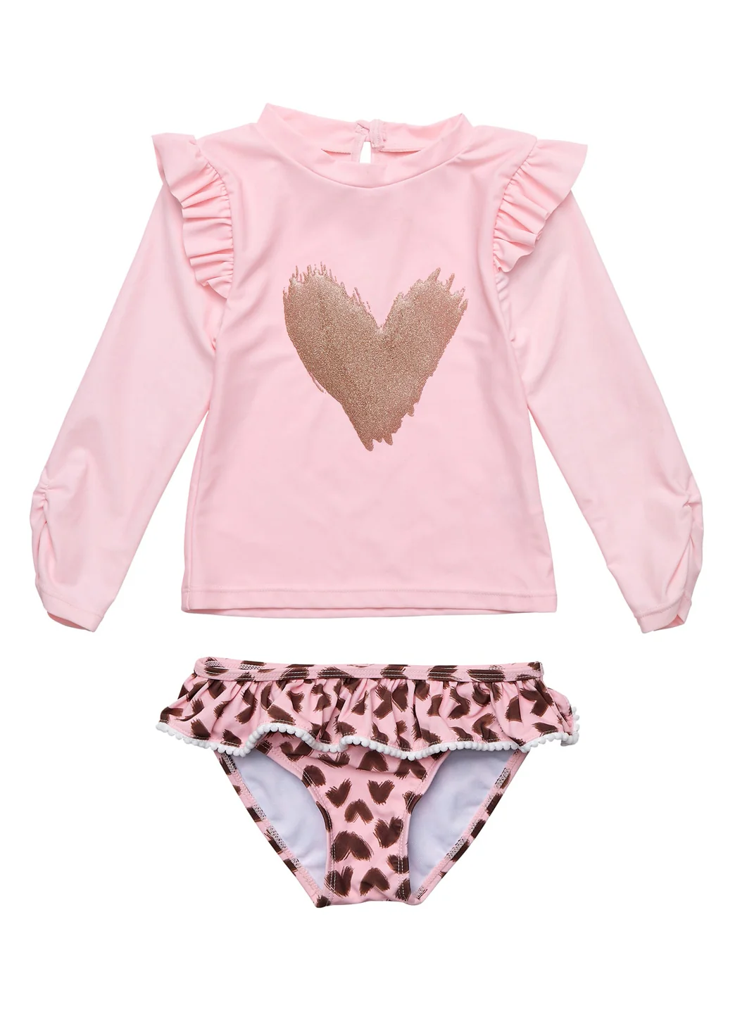 Snapper Rock Girls' Wild Love Long Sleeve Rash Guard Set (Baby, Toddler, Little Kid) - Image 6