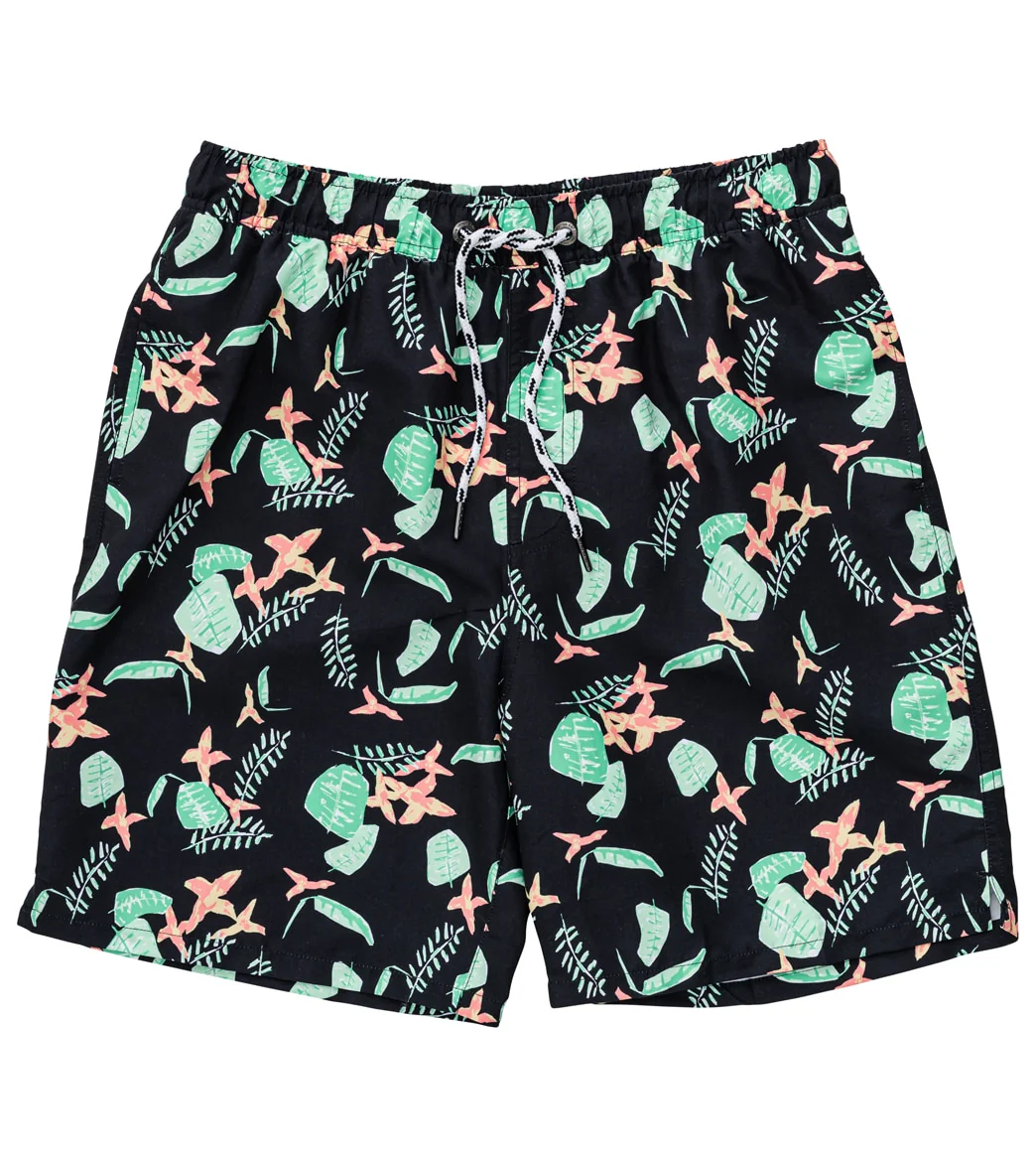 Snapper Rock Men's Neon Rainforest Swim Trunks - Image 8