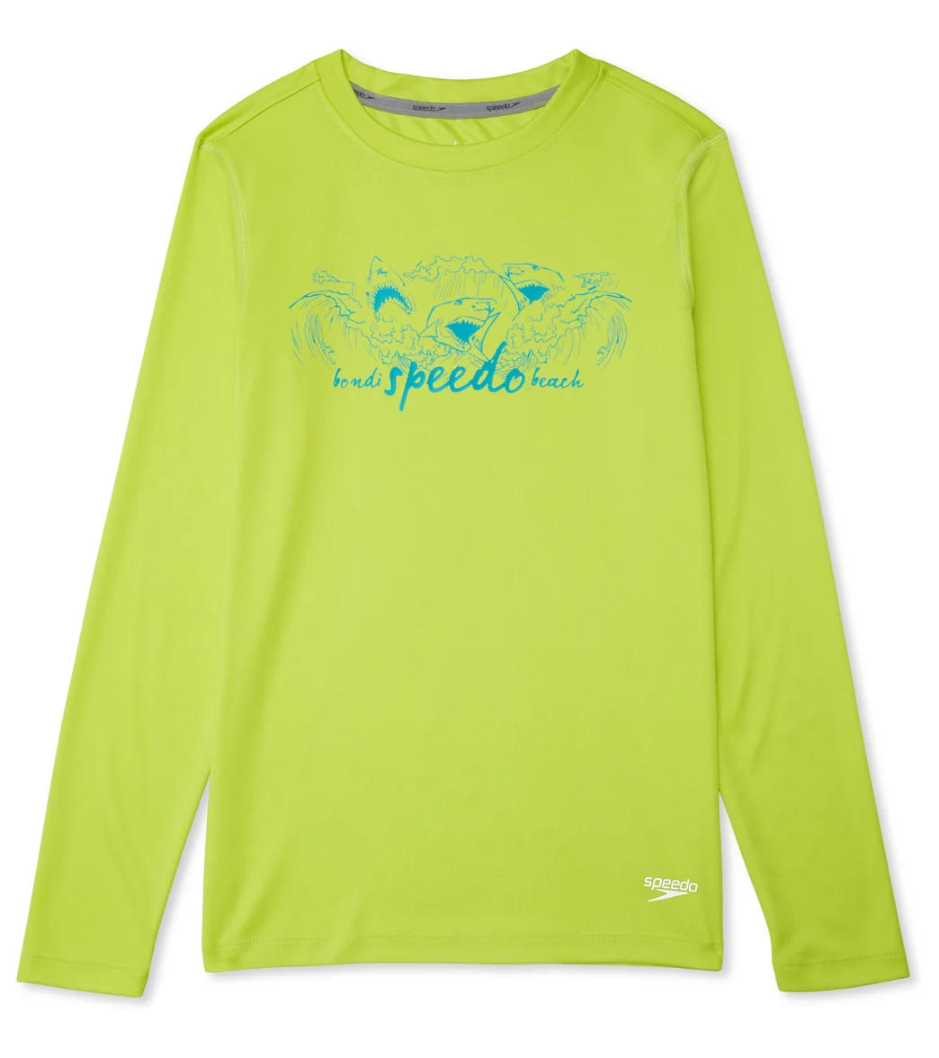 Speedo Boys' Graphic Long Sleeve Swim Shirt (Big Kid) - Image 6