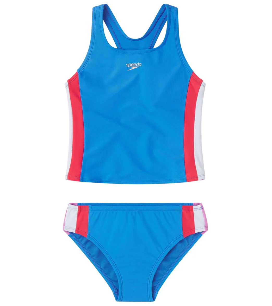 Speedo Girls' Colorblock Two Piece Tankini Set (Big Kid) - Image 8