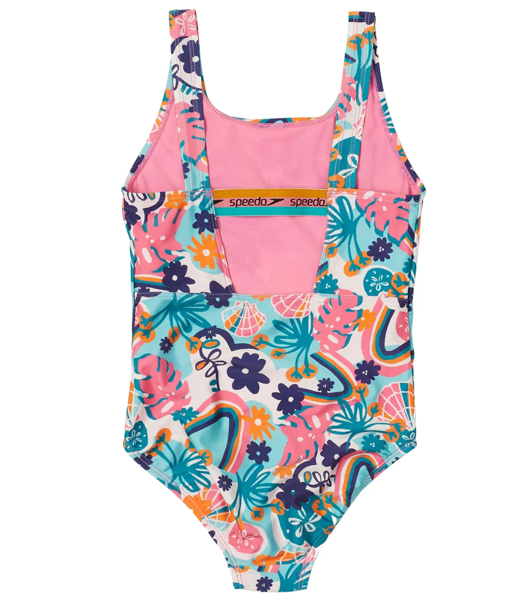 Speedo Girls' Elastic Back One Piece Swimsuit (Big Kid) - Image 6