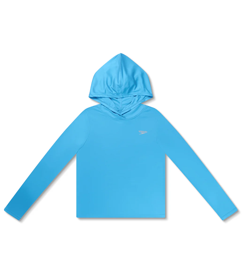 Speedo Girl's Hooded Swim Tee (Little Kid,Big Kid) - Image 13