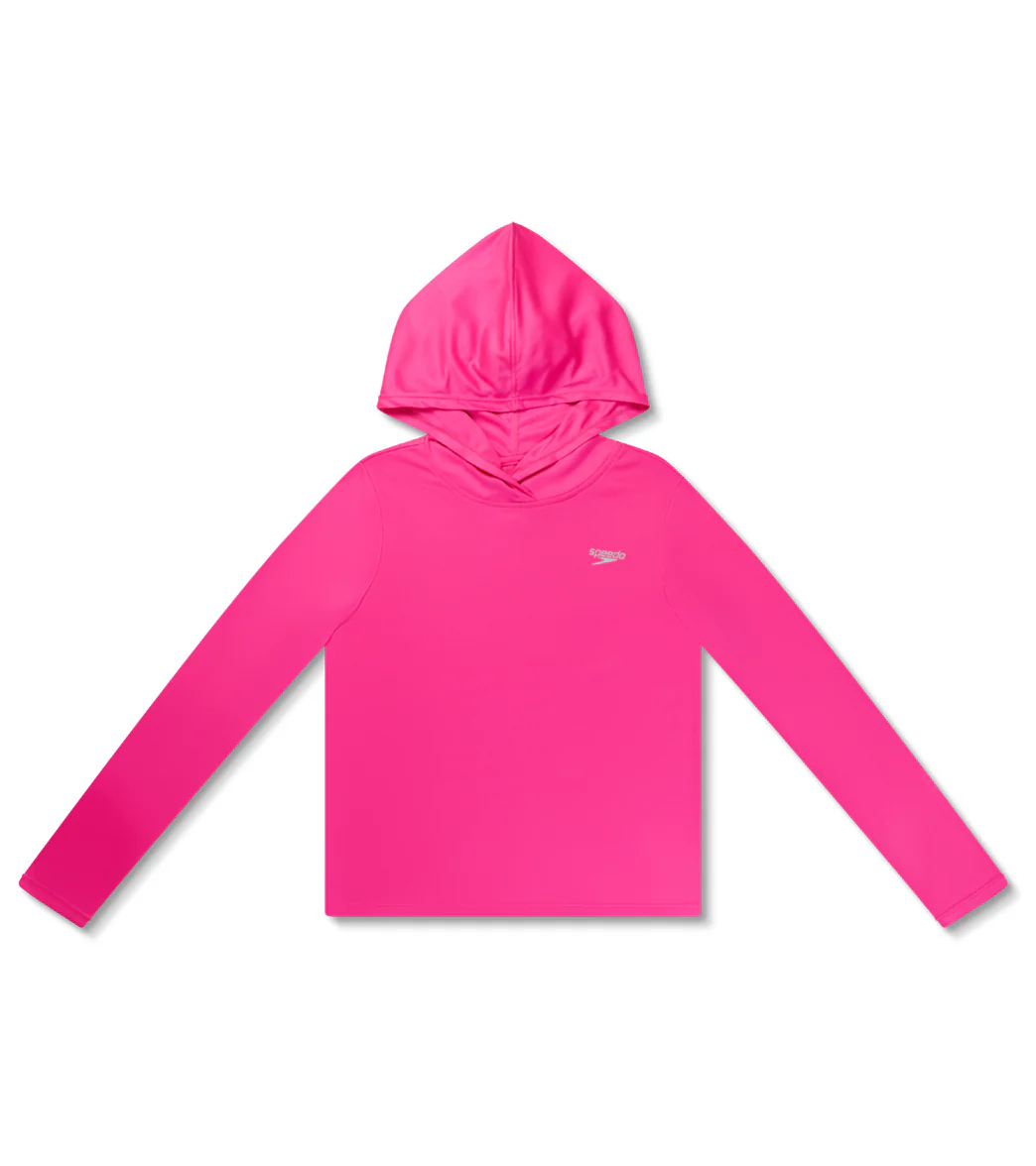Speedo Girl's Hooded Swim Tee (Little Kid,Big Kid) - Image 20