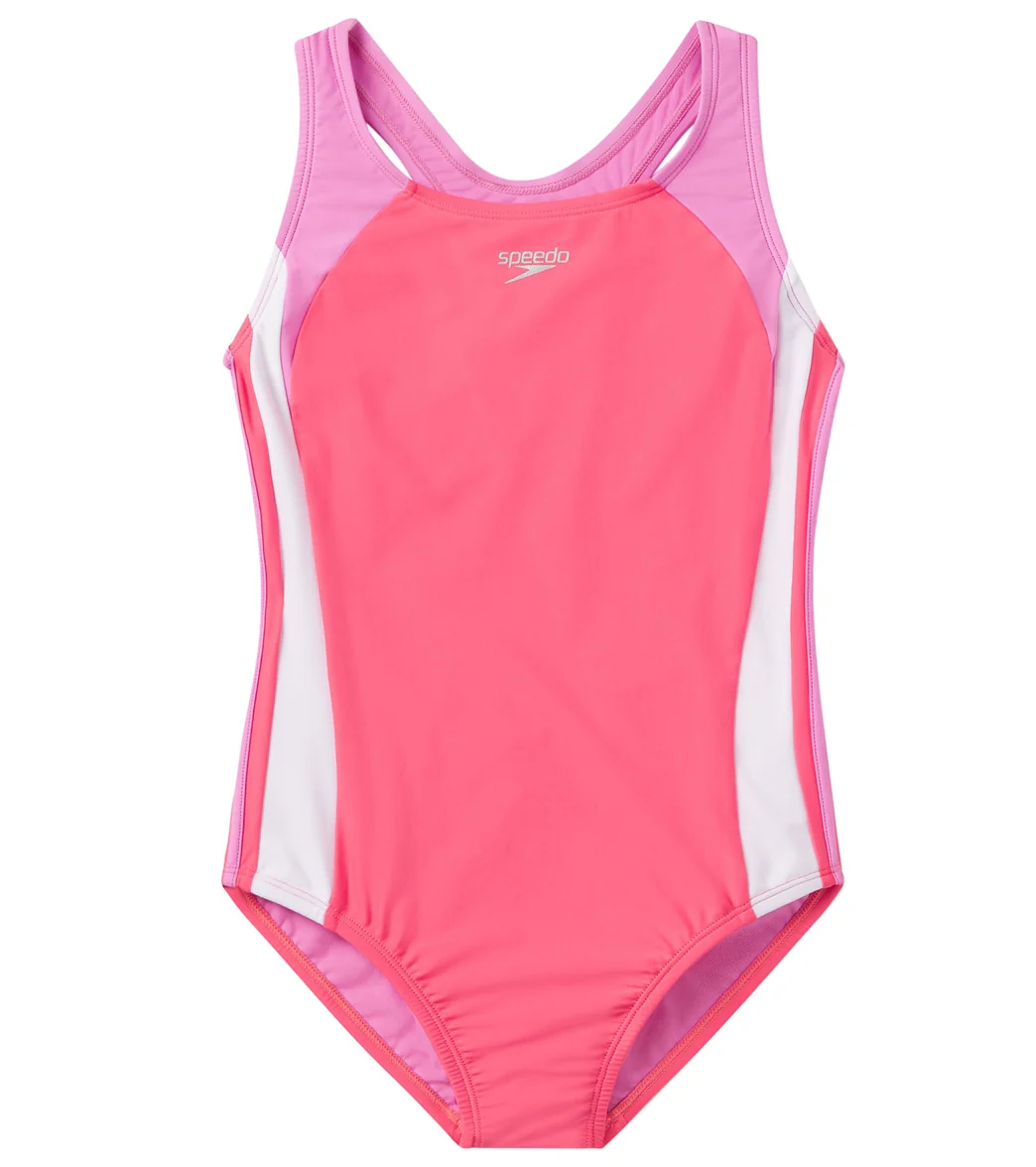 Speedo Girls' Infinity Splice One Piece Swimsuit (Little Kid, Big Kid) - Image 21