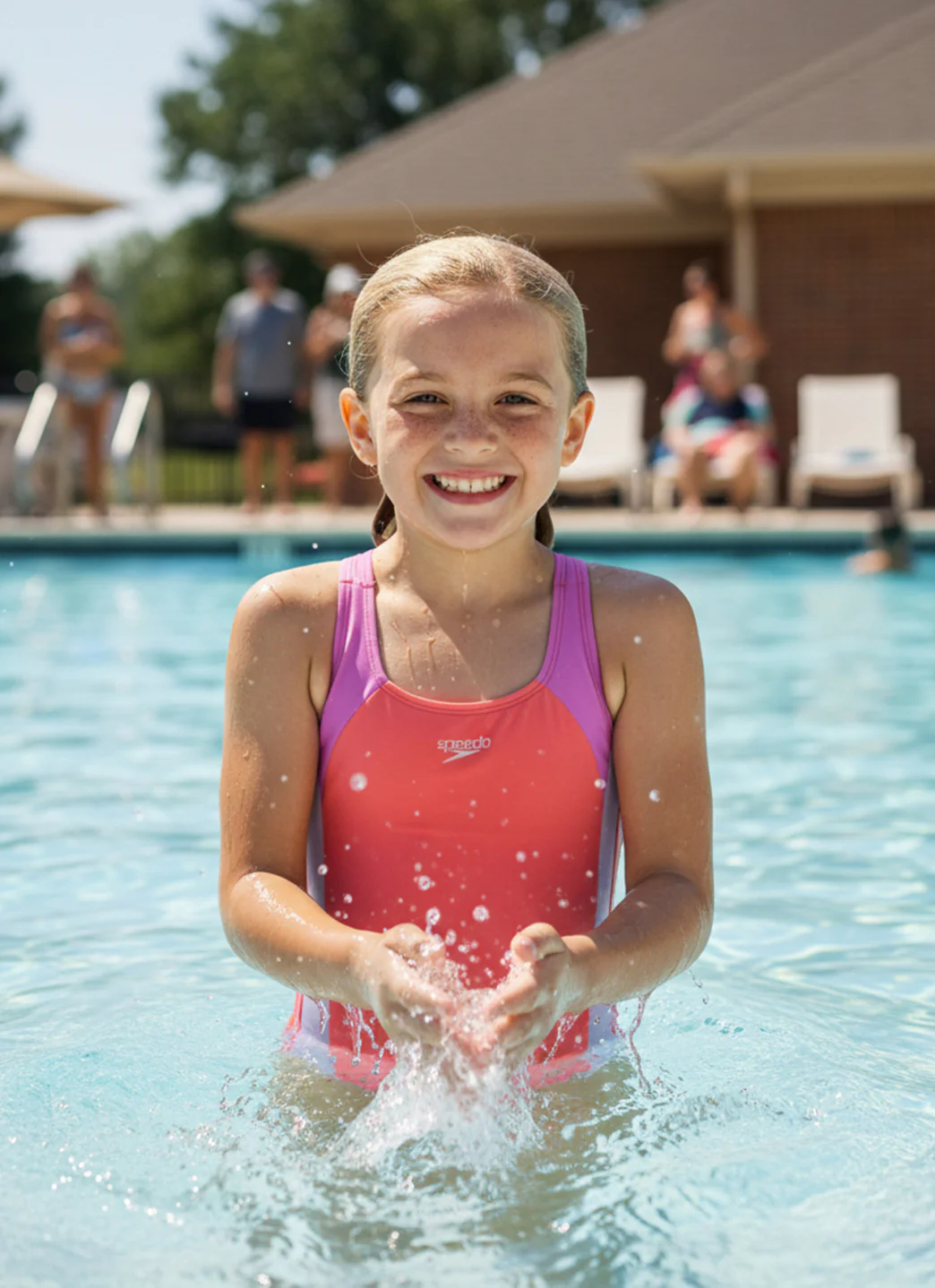 Speedo Girls' Infinity Splice One Piece Swimsuit (Little Kid, Big Kid) - Image 34