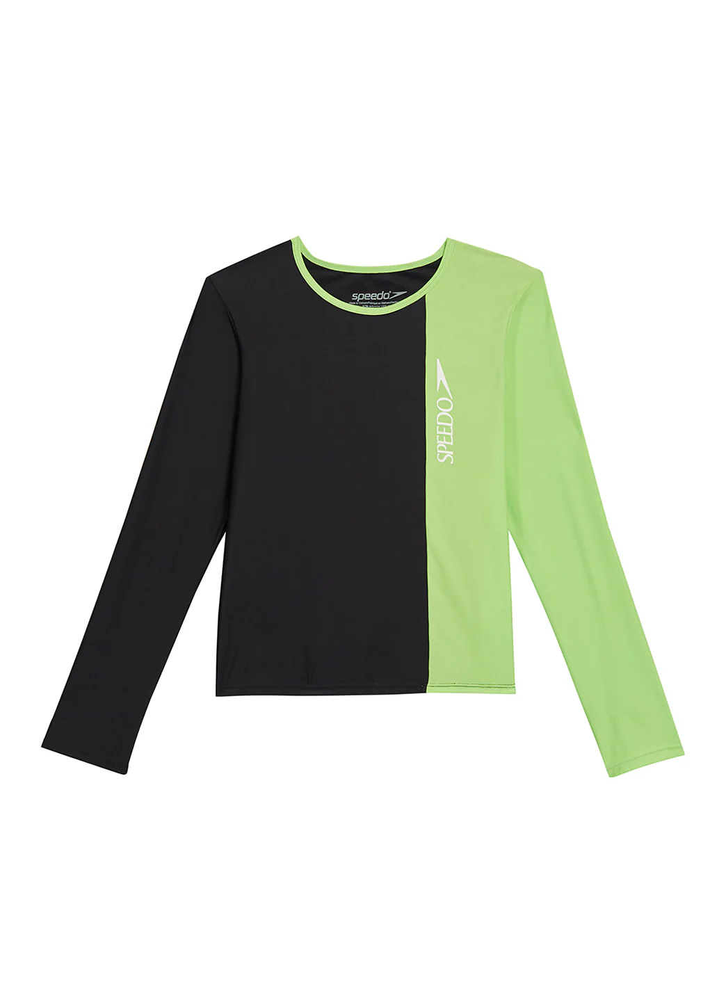 Speedo Girls' Long Sleeve Solid Blocked Logo Rashguard (Big Kid) - Image 4
