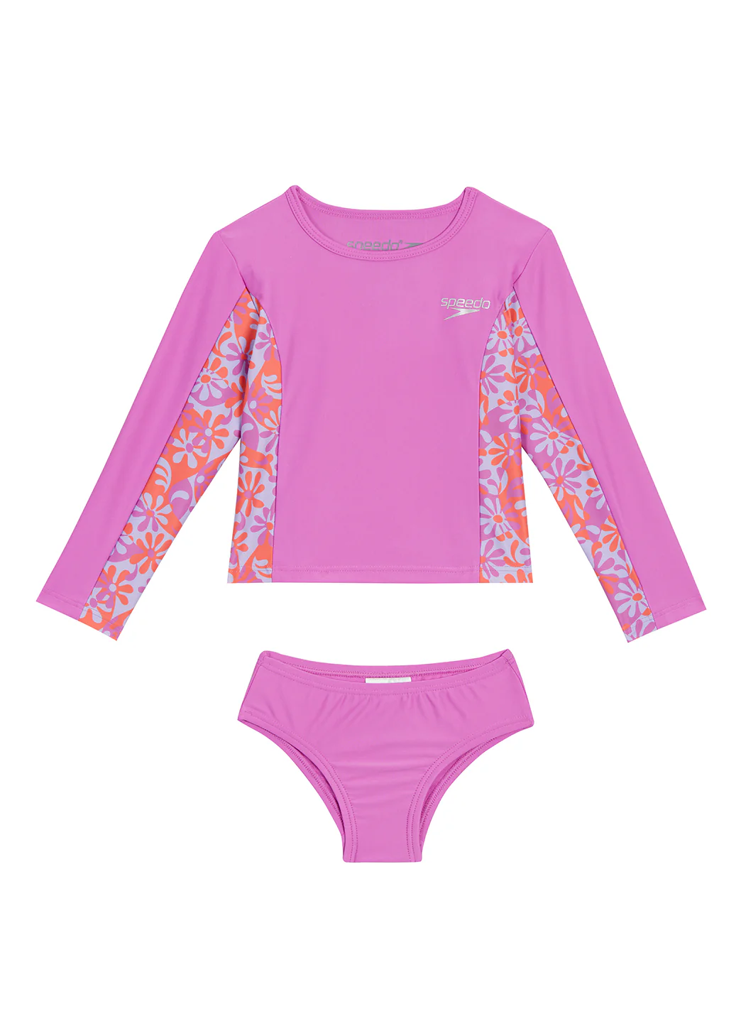 Speedo Girls' Long Sleeve Two Piece Rash Guard Set (Toddler, Little Kid) - Image 14