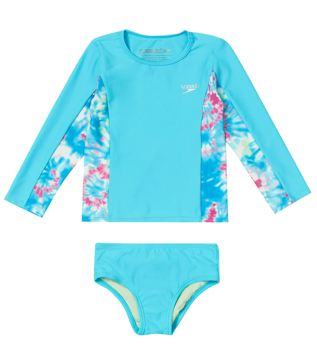 Speedo Girls' Long SleeveTwo Piece Rashguard Set (Baby, Toddler) - Image 10