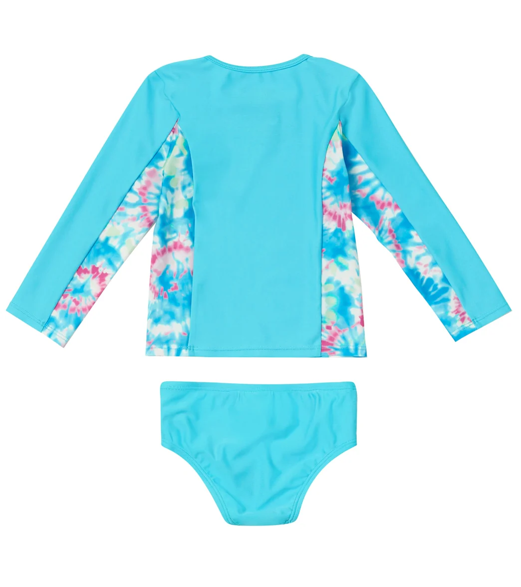 Speedo Girls' Long SleeveTwo Piece Rashguard Set (Baby, Toddler) - Image 11