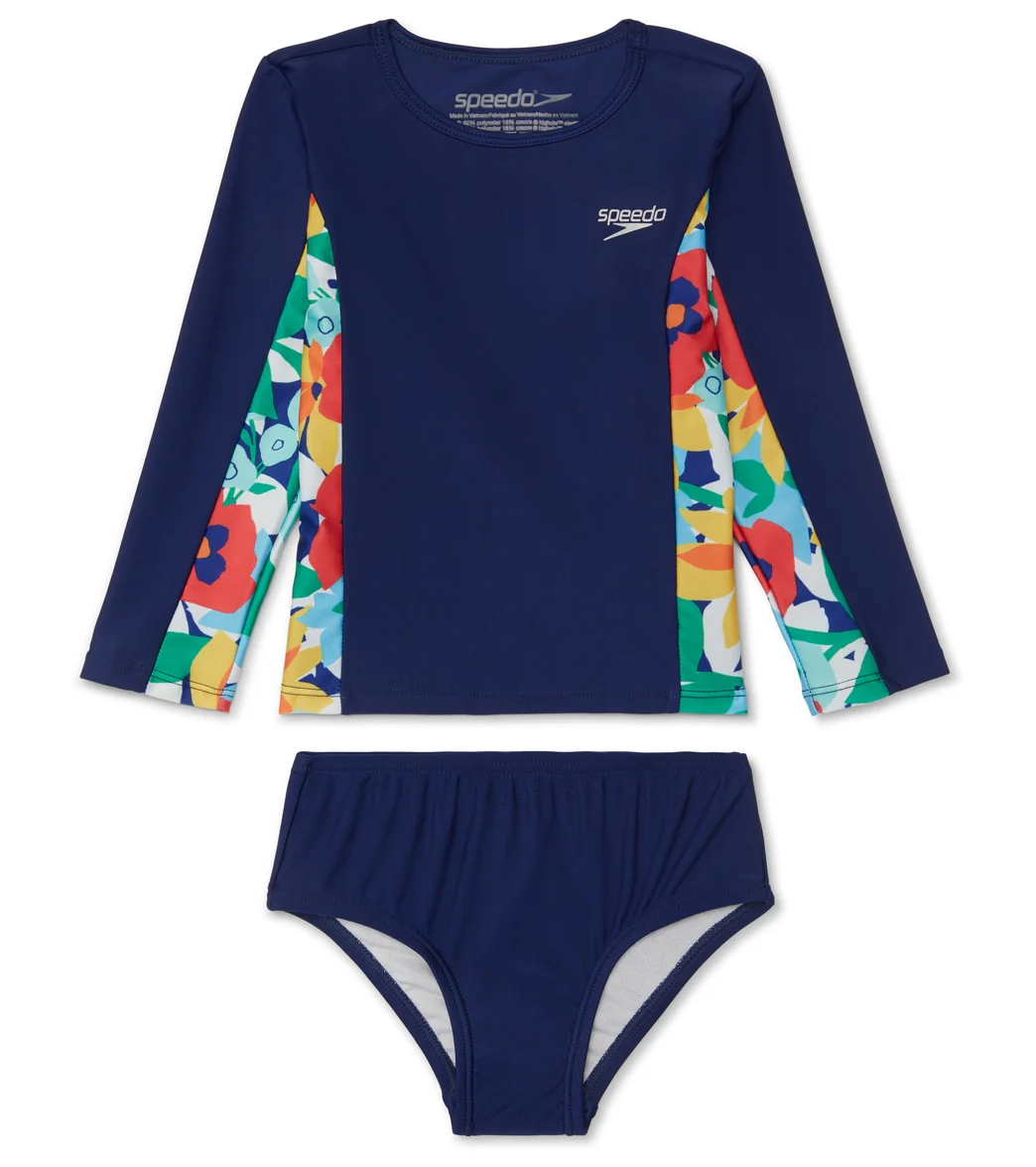 Speedo Girls' Long SleeveTwo Piece Rashguard Set (Baby, Toddler) - Image 19