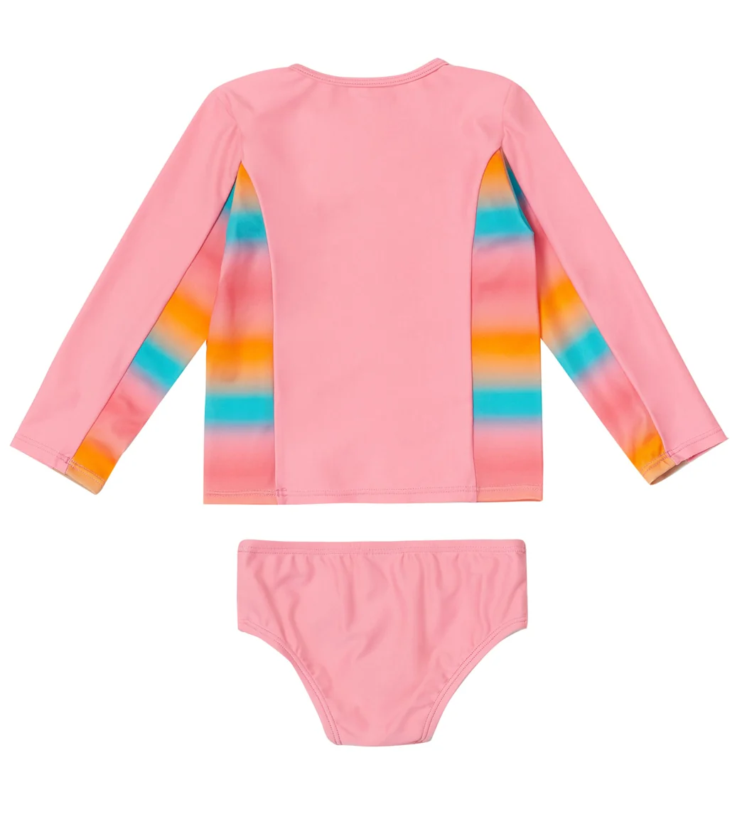 Speedo Girls' Long SleeveTwo Piece Rashguard Set (Baby, Toddler) - Image 2