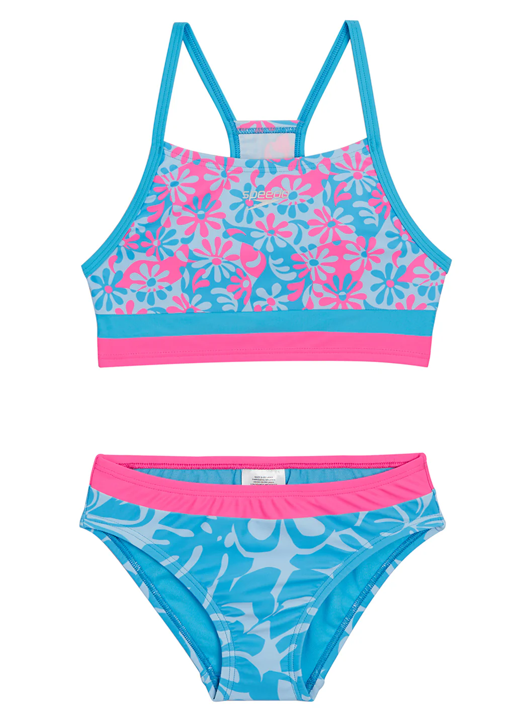 Speedo Girls' Printed Bikini Swimsuit Set (Little Kid, Big Kid) - Image 7