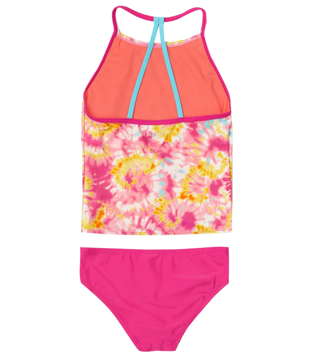 Speedo Girls' Printed High Neck Two Piece Tankini Set (Big Kid) - Image 7