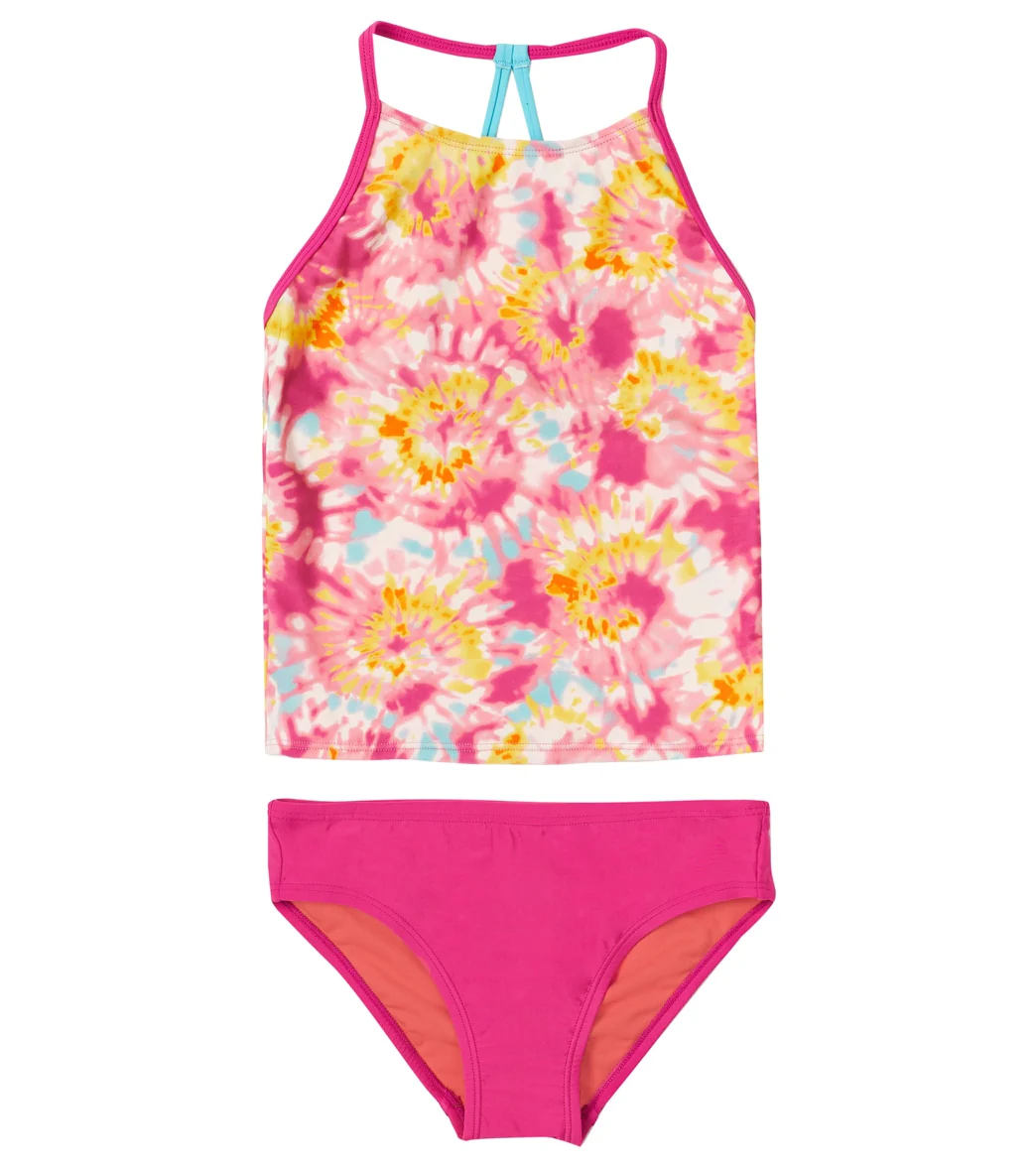 Speedo Girls' Printed High Neck Two Piece Tankini Set (Big Kid) - Image 9
