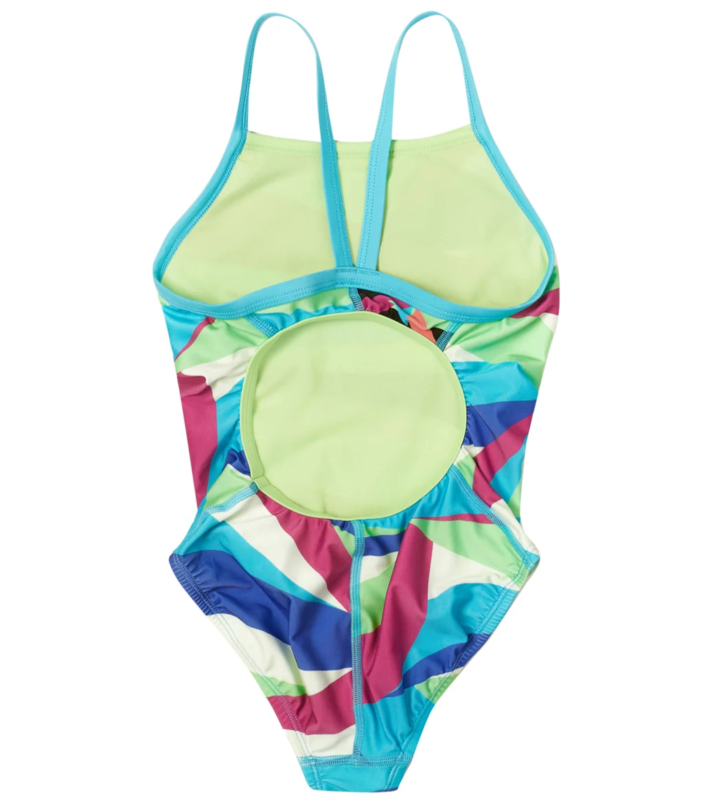 Speedo Girls' Printed Propel Back One Piece Swimsuit (Big Kid) - Image 2