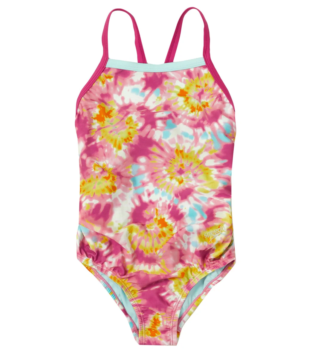 Speedo Girls' Printed Propel Back One Piece Swimsuit (Big Kid) - Image 5