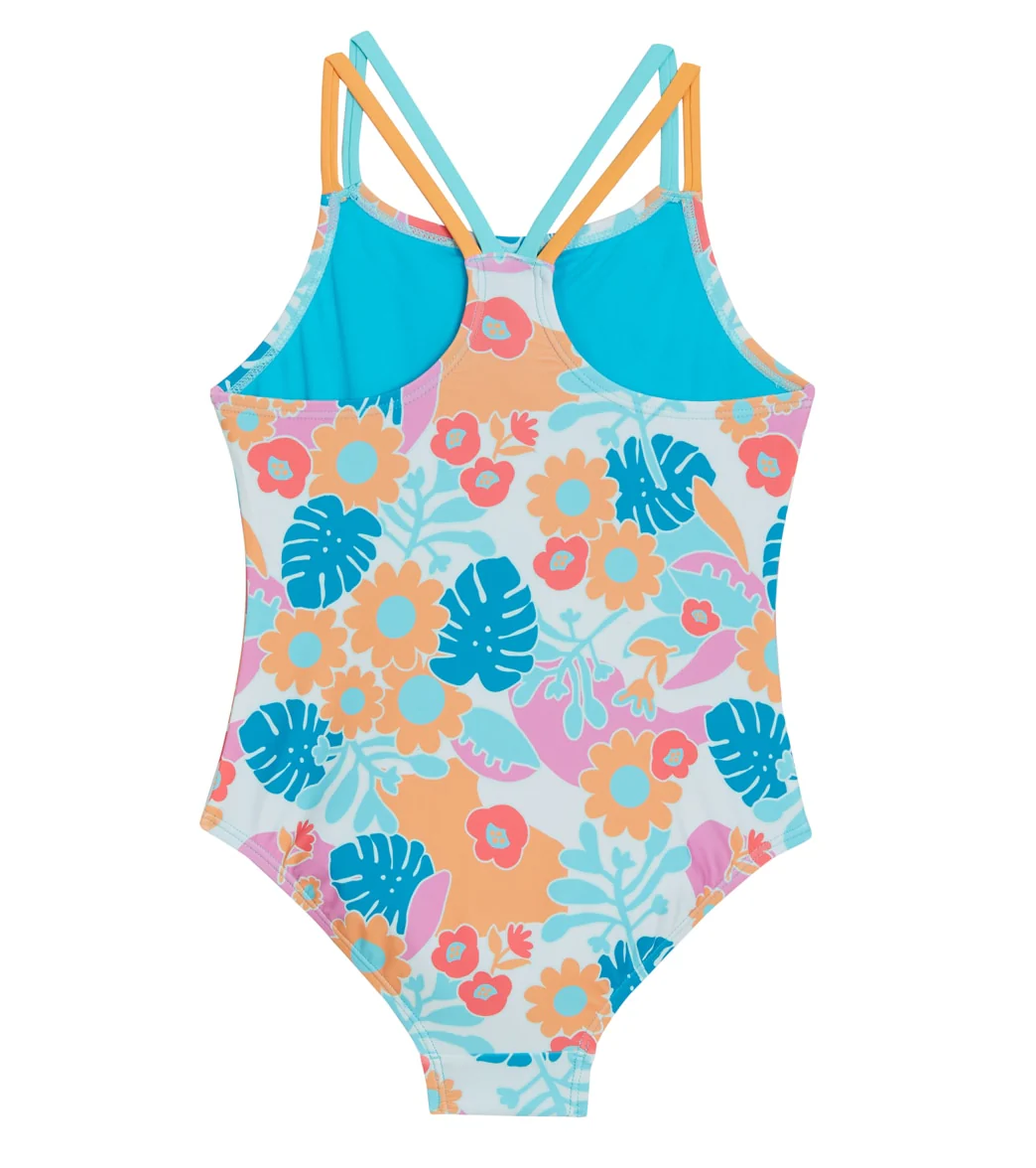 Speedo Girls' Printed Strappy One Piece Swimsuit (Big Kid) - Image 4
