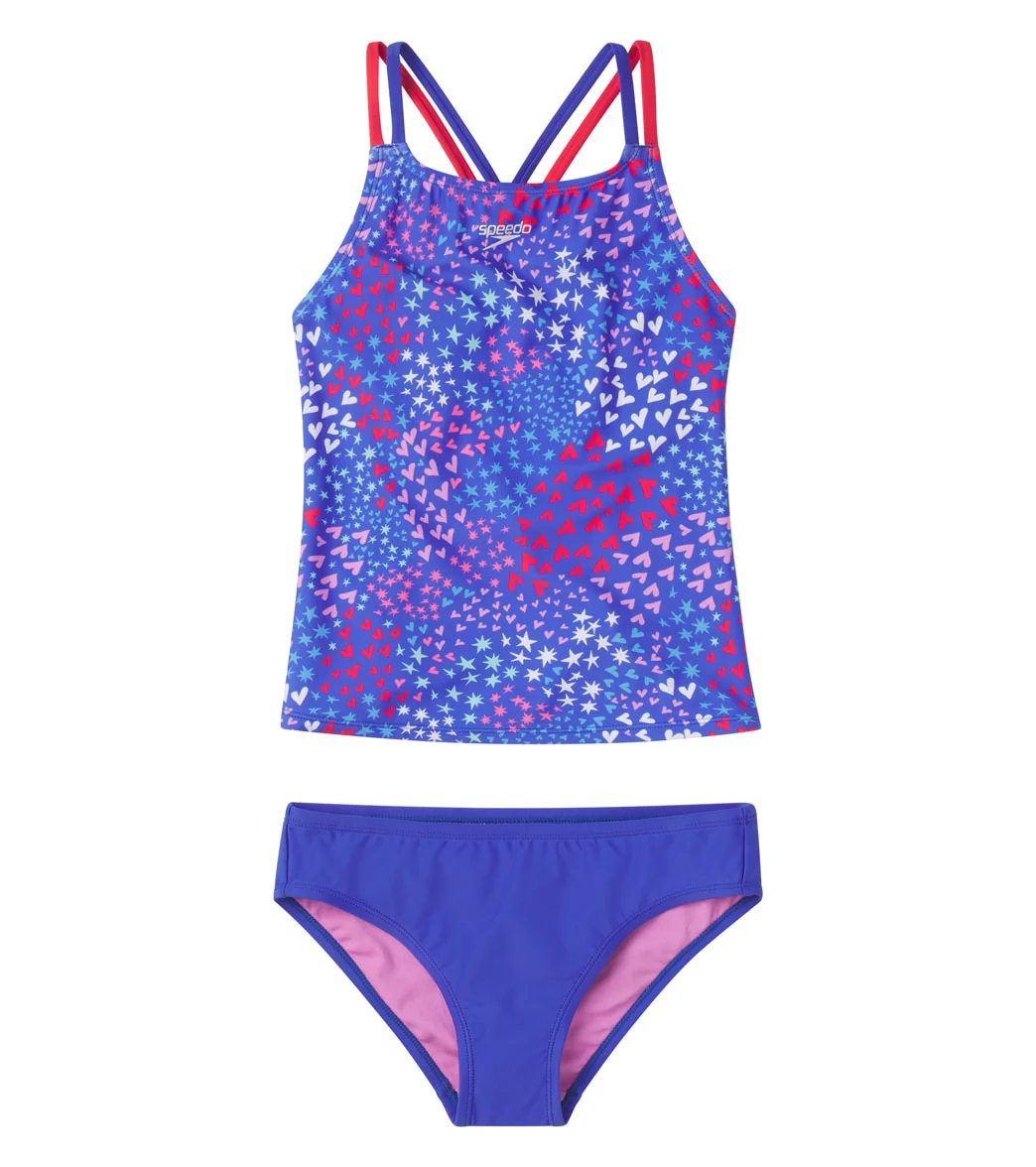 Speedo Girls' Printed Tankini Set (Big Kid) - Image 7