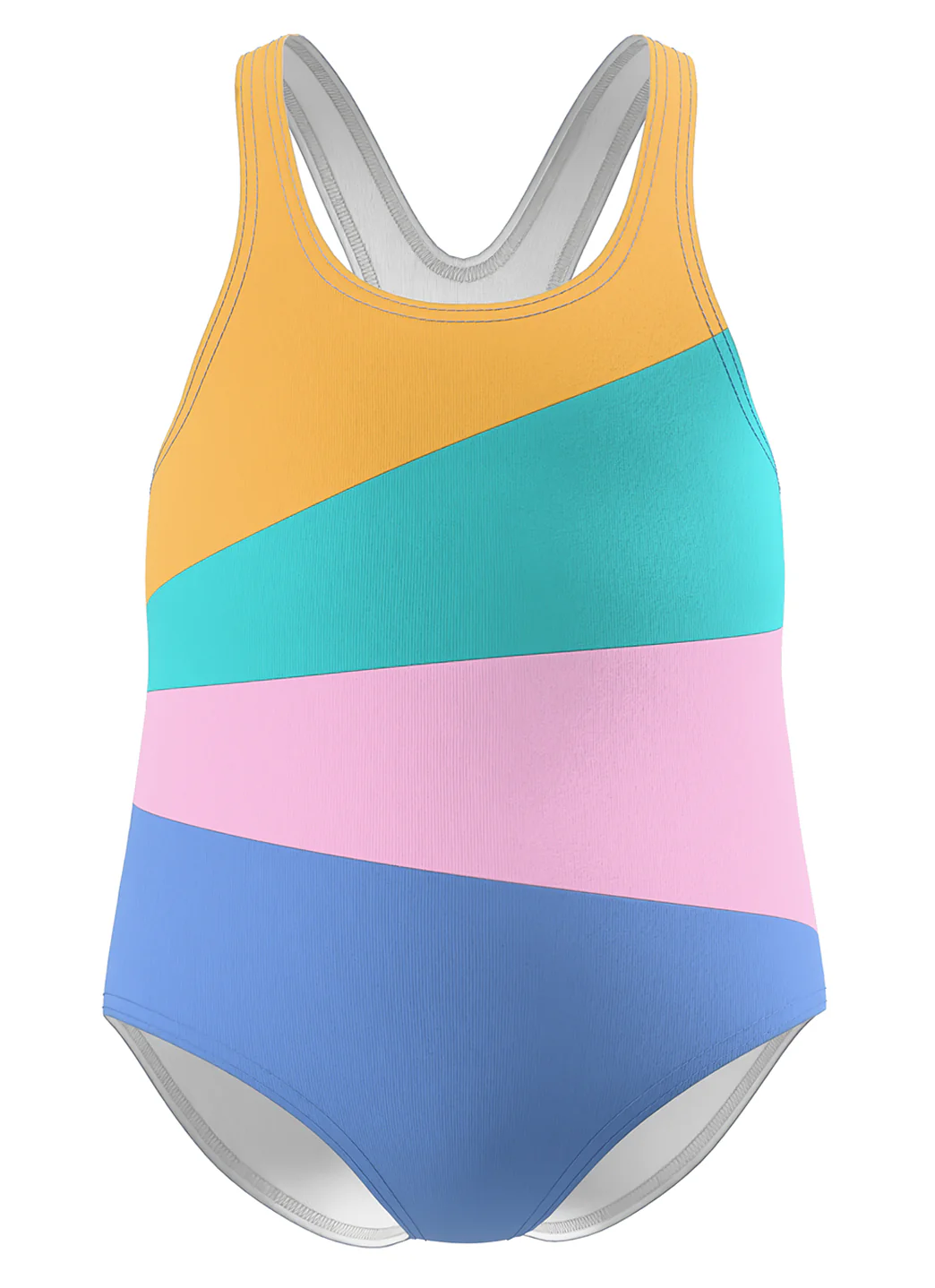 Speedo Girls' Radiating Splice One Piece Swimsuit (Baby, Toddler, Little Kid) - Image 2