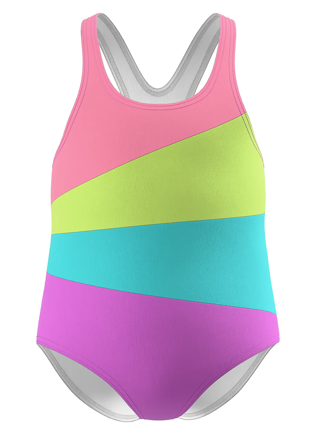 Speedo Girls' Radiating Splice One Piece Swimsuit (Baby, Toddler, Little Kid) - Image 9