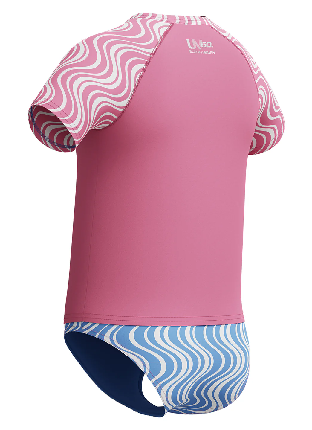 Speedo Girls' Short Sleeve Two Piece Rash Guard Set (Little Kid, Big Kid) - Image 6