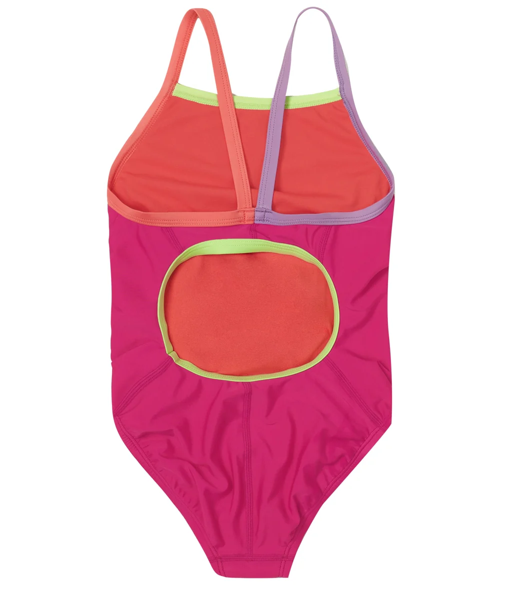 Speedo Girls' Solid Propel Back One Piece Swimsuit (Big Kid) - Image 16