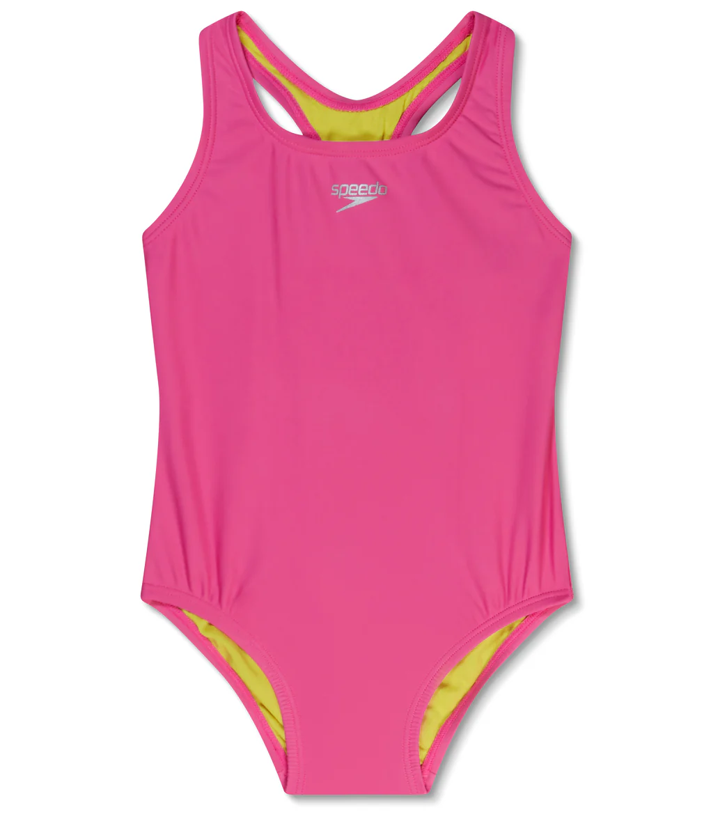 Speedo Girls' Solid Racerback One Piece Swimsuit (Little Kid, Big Kid) - Image 10
