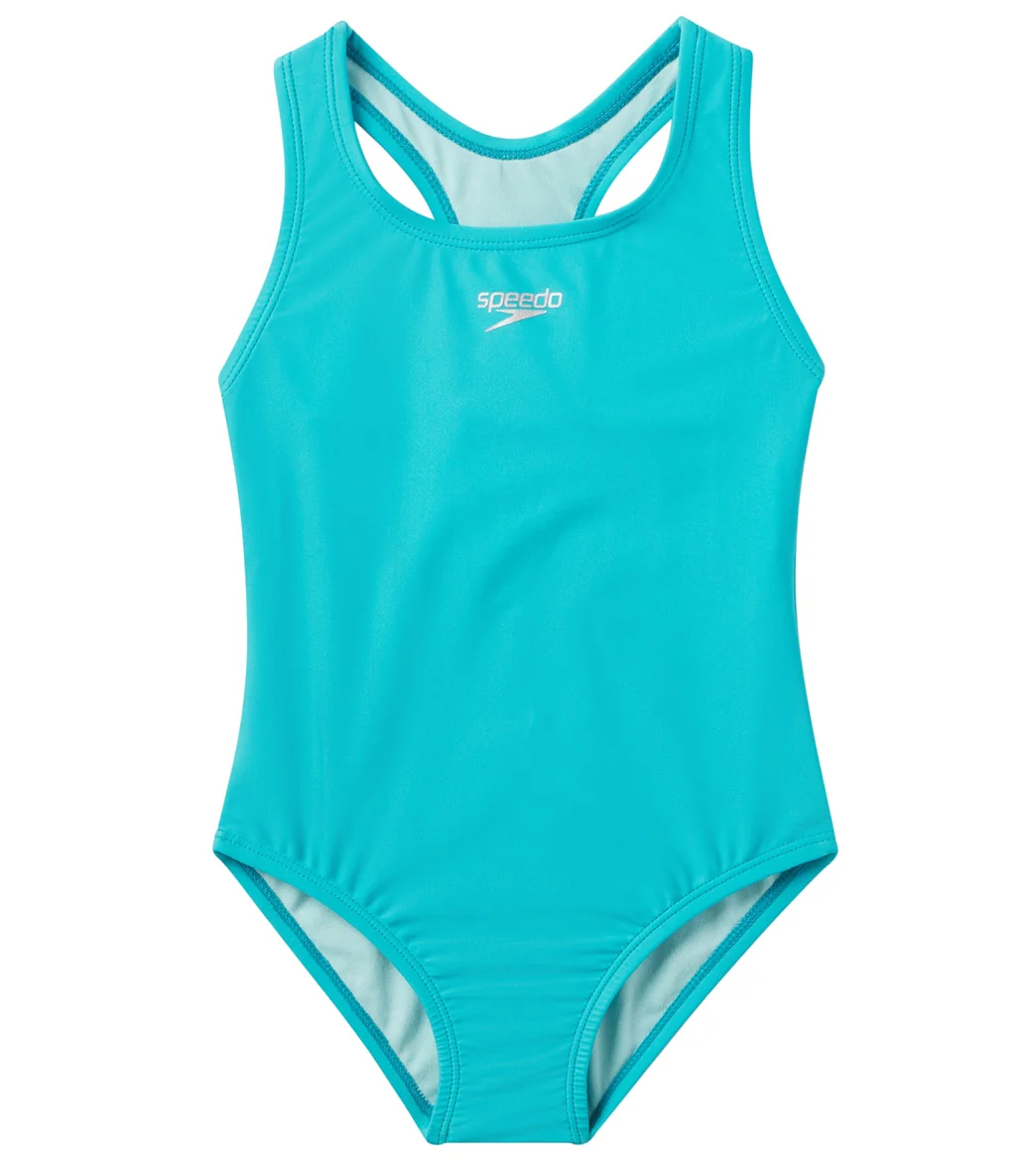 Speedo Girls' Solid Racerback One Piece Swimsuit (Little Kid, Big Kid) - Image 30