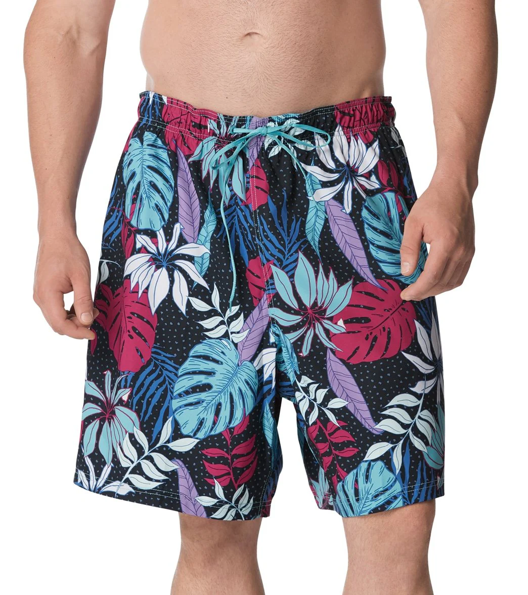 Speedo Men's 22" Big & Tall Hothouse Floral Redondo Edge Swim Trunks - Image 6
