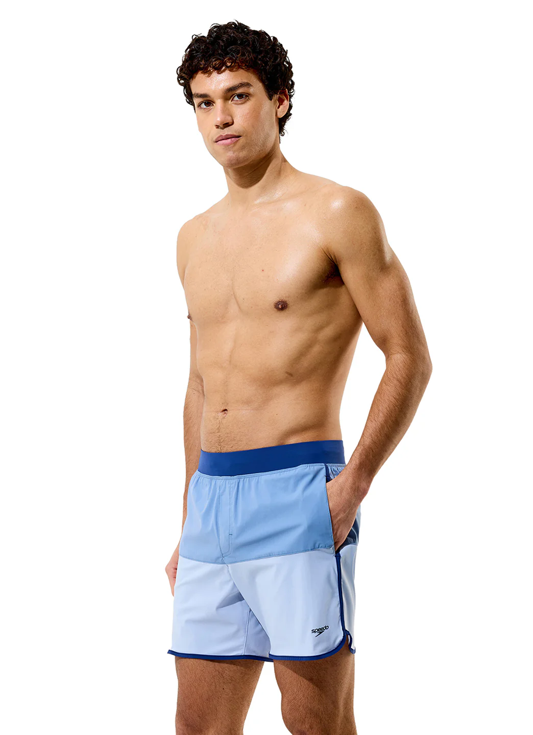 Speedo Men's Color Block Lookout 16" Swim Trunks - Image 4