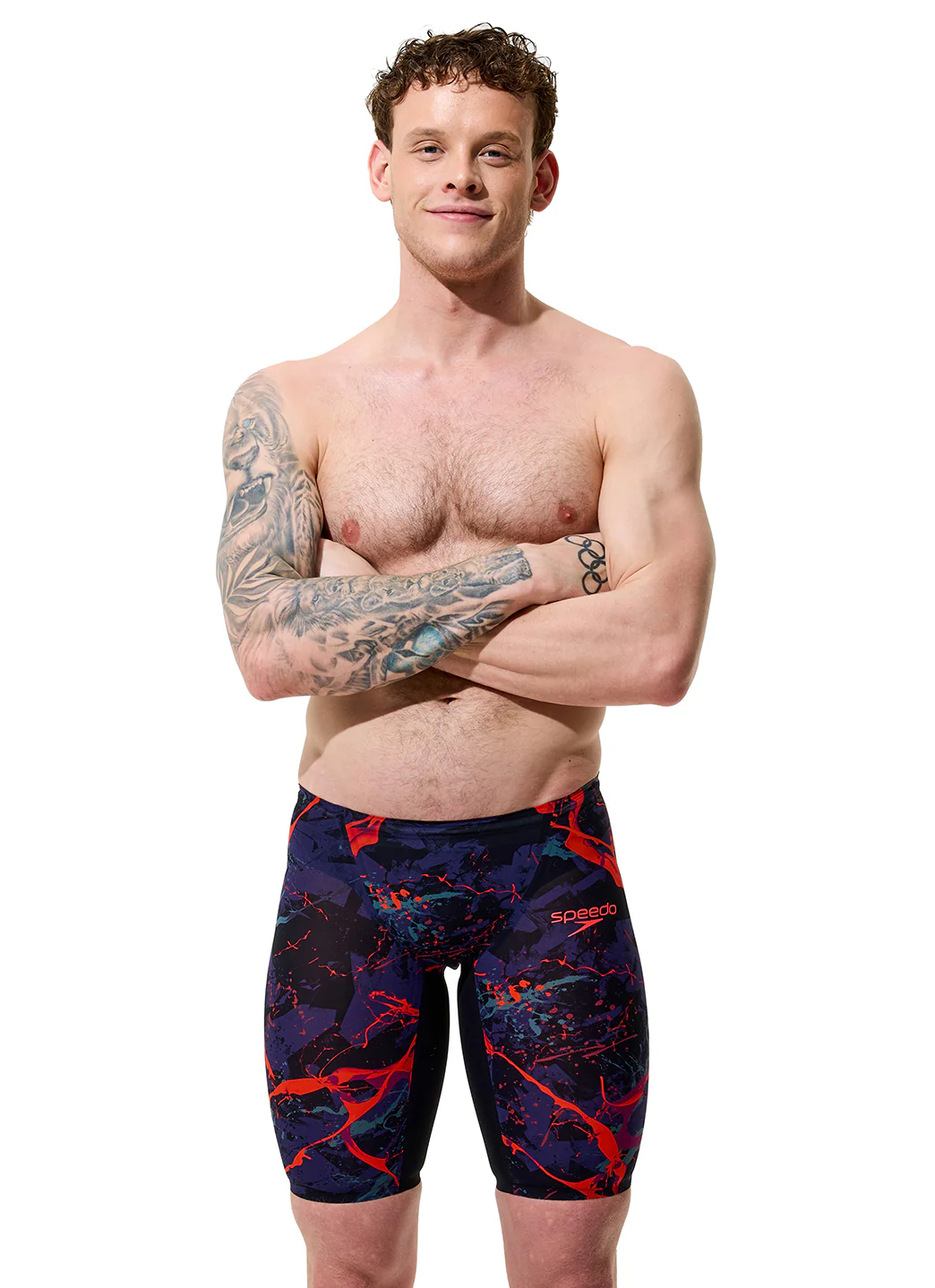 Speedo Men's Fastskin LZR Pure Valor 2.0 Printed Jammer Tech Suit Swimsuit - Image 10