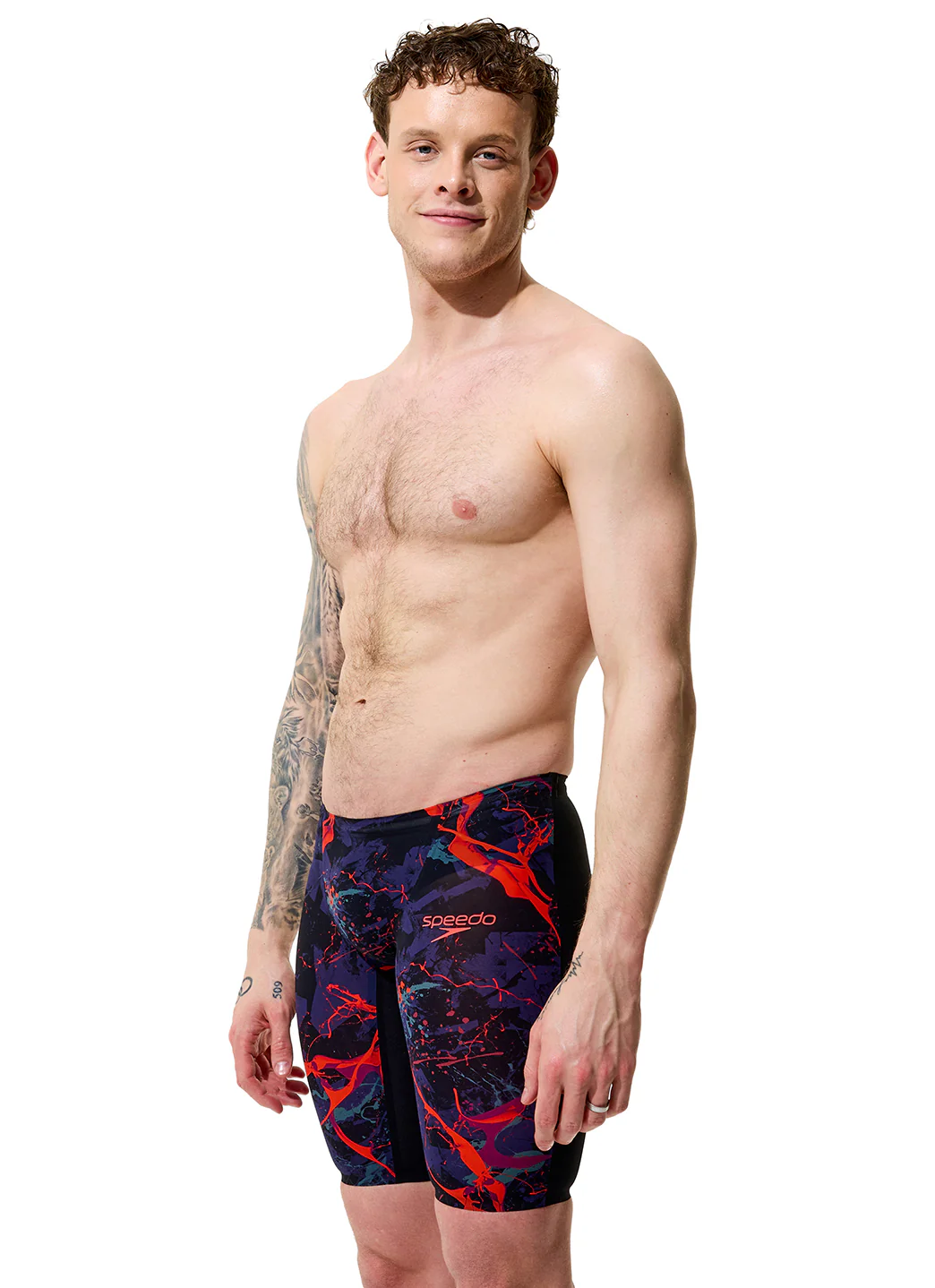 Speedo Men's Fastskin LZR Pure Valor 2.0 Printed Jammer Tech Suit Swimsuit - Image 12