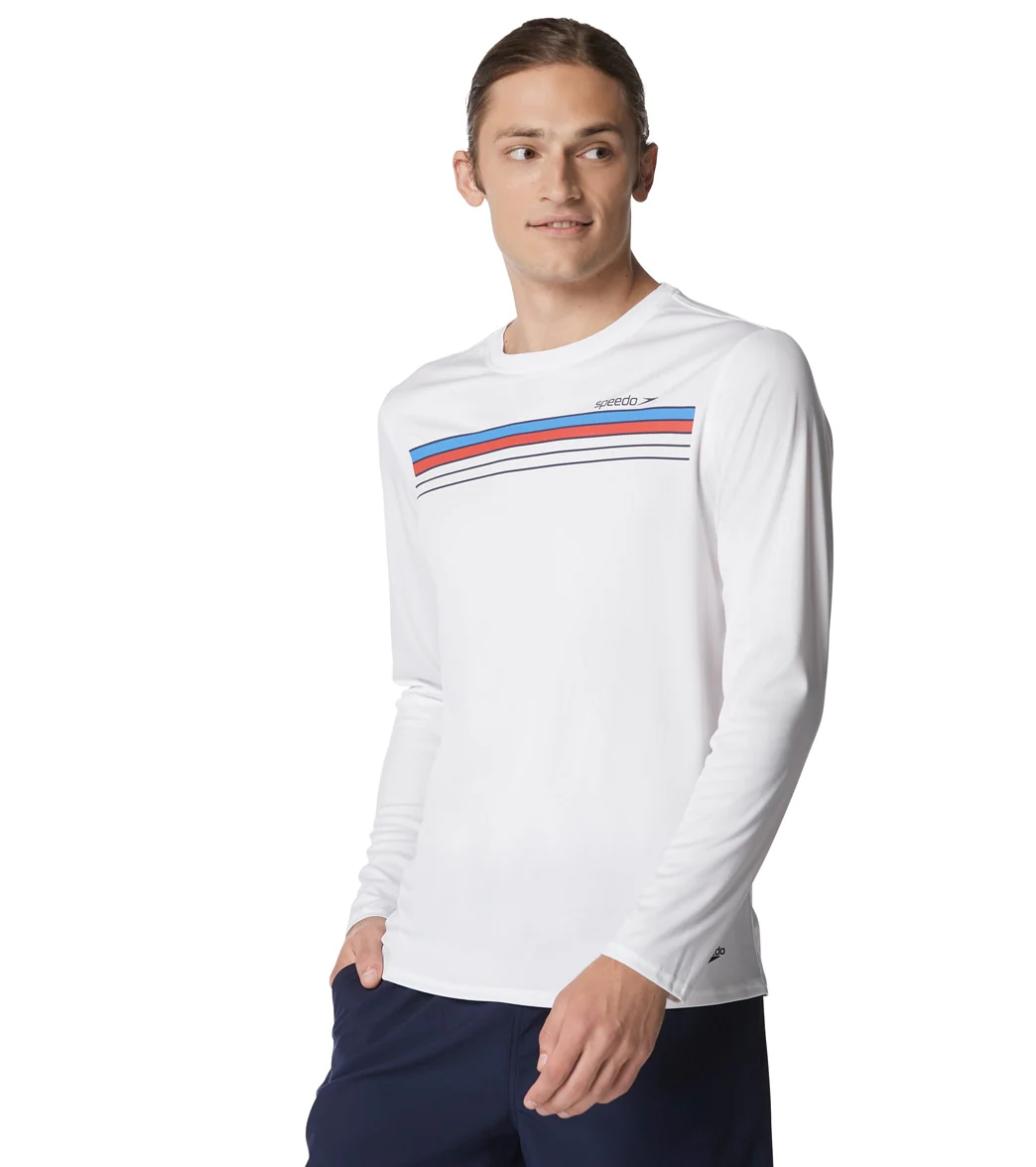 Speedo Men's Graphic Long Sleeve Swim Shirt - Image 5