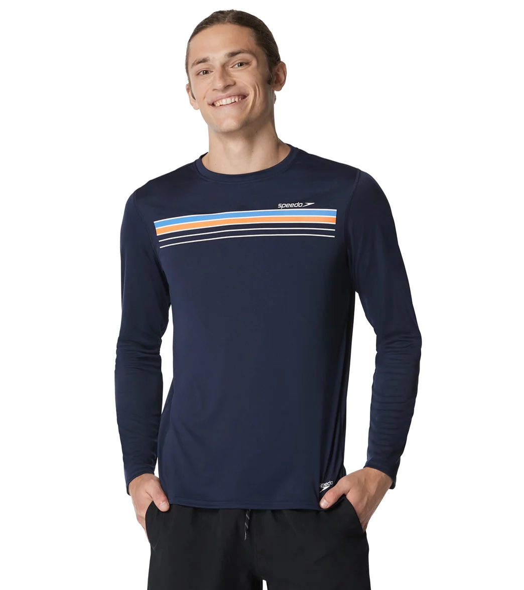 Speedo Men's Graphic Long Sleeve Swim Shirt - Image 6